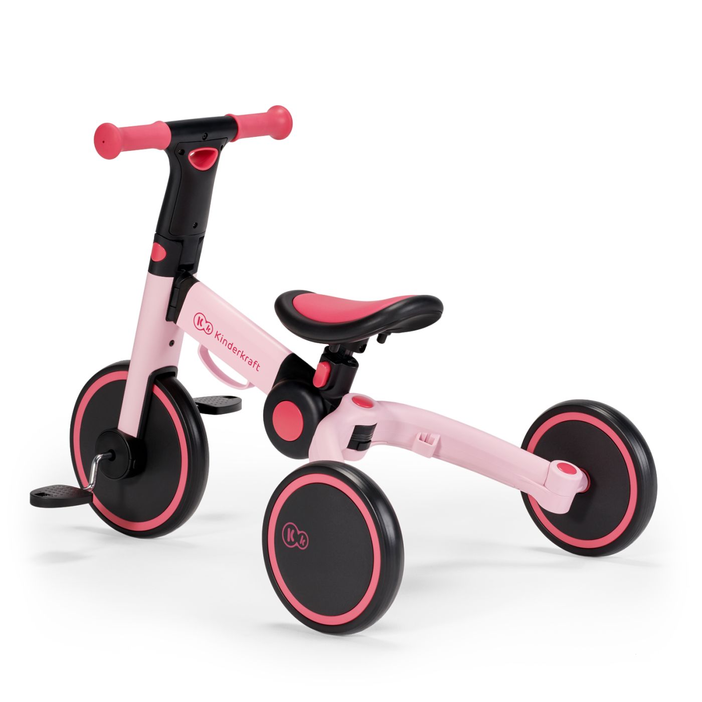 BICICLETA DE ECHILIBRU / TRICICLETA KINDERKRAFT 4TRIKE, CANDY PINK SuperHeroes ToysZone