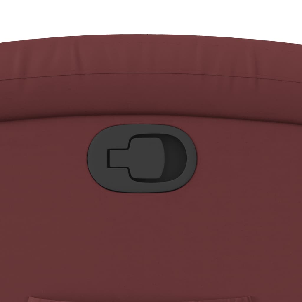 Fotoliu rabatabil cu ridicare, roșu vin, piele ecologică GartenMobel Dekor