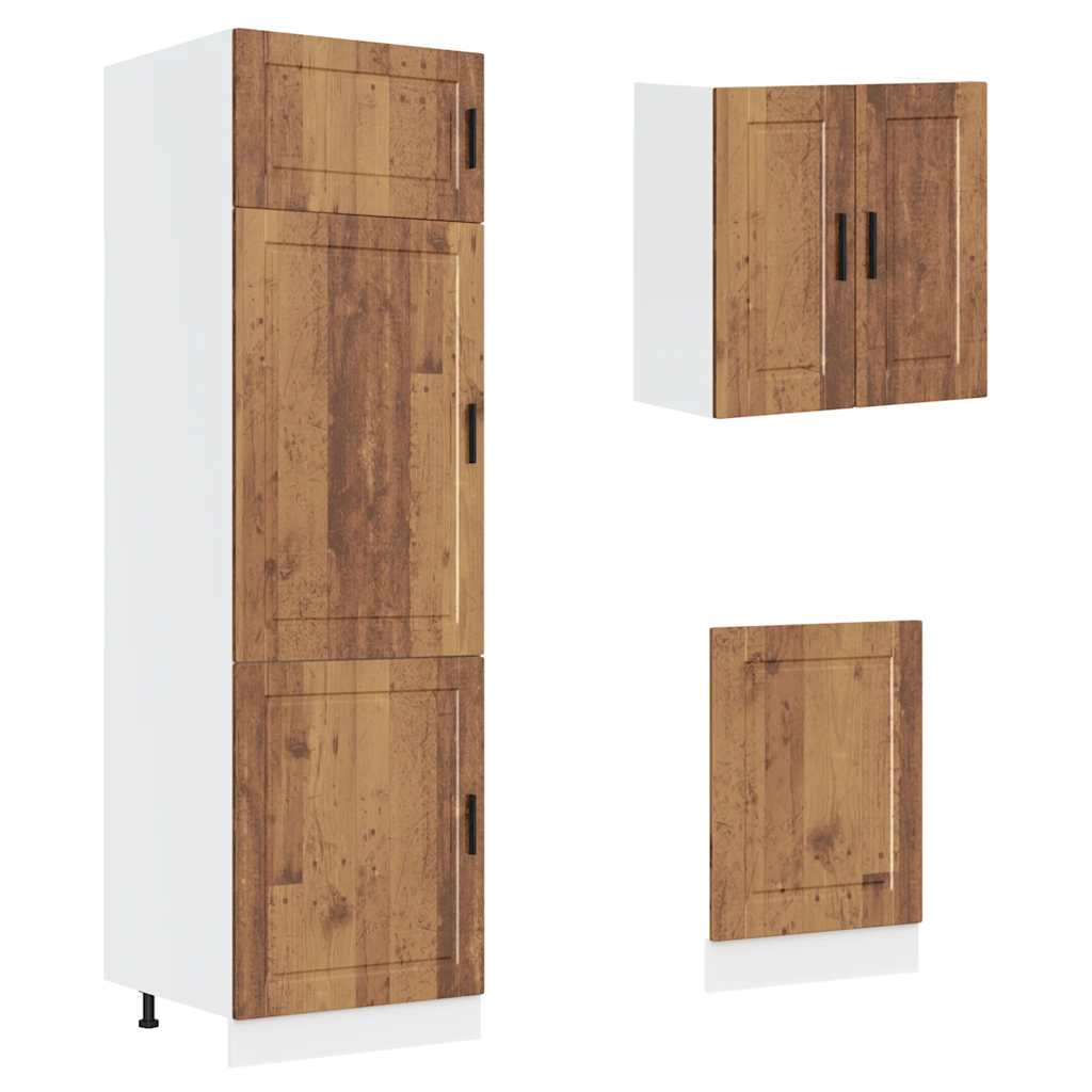 Set de dulapuri de bucătărie 8 piese „Kalmar” Lemn vechi lemn GartenMobel Dekor
