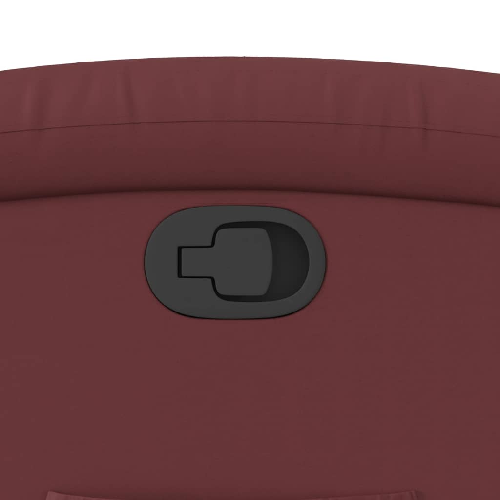 Fotoliu rabatabil, roșu vin, piele ecologică GartenMobel Dekor