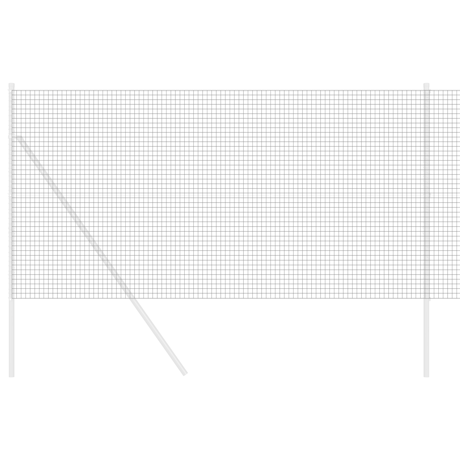 Împrejmuire din plasă sudată gri 1.2x50 m din oțel GartenMobel Dekor