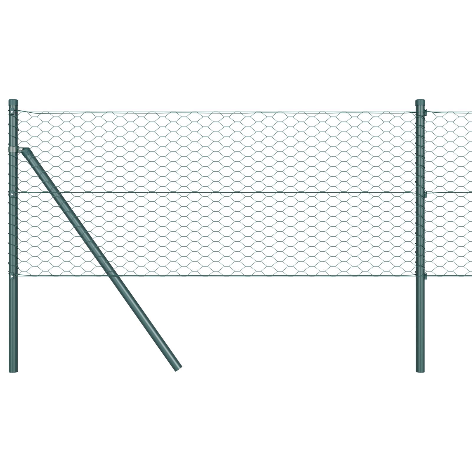 Gard Hexagonal Verde 0.5x10 m Oțel GartenMobel Dekor