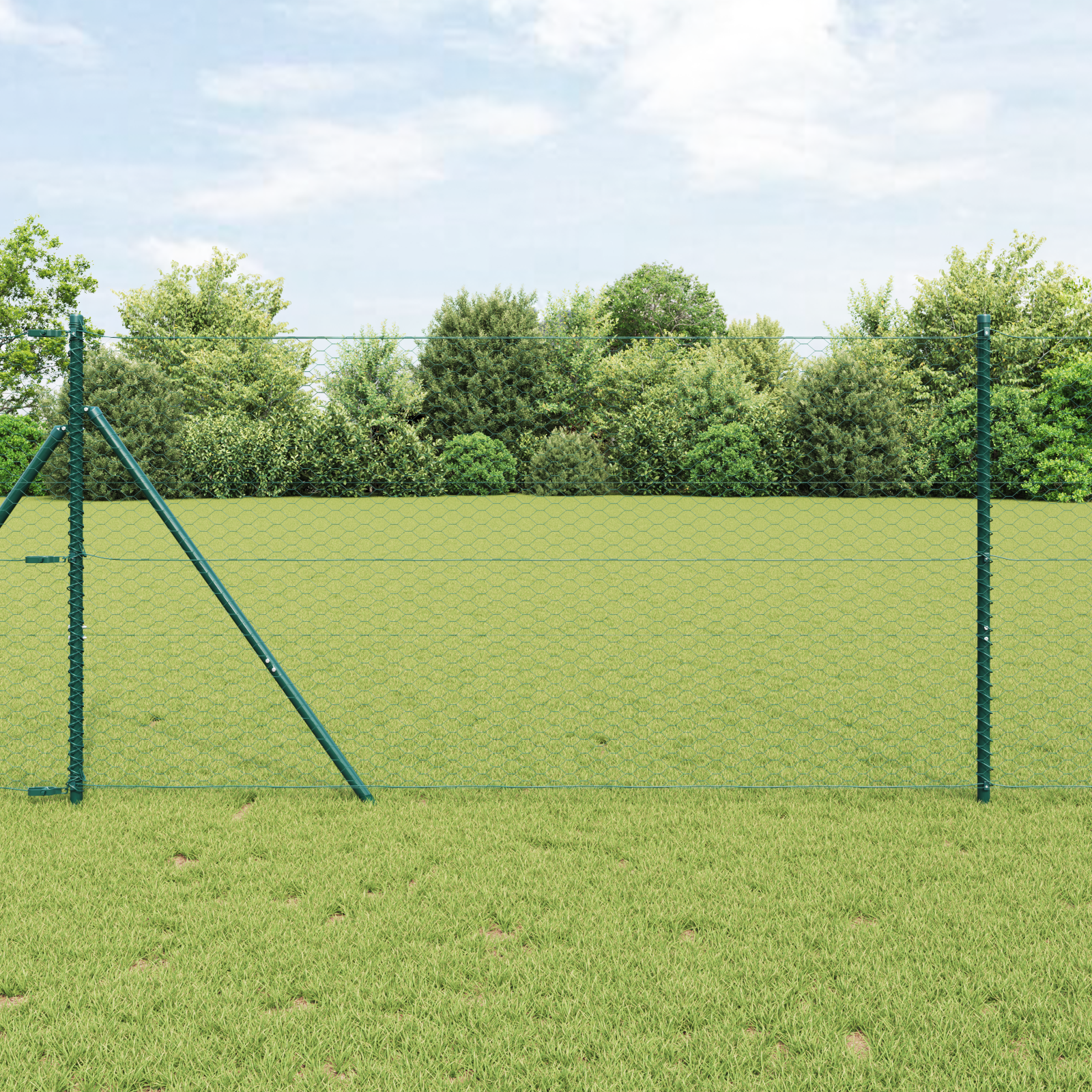 Gard hexagonal Verde 1x10 m Oțel GartenMobel Dekor