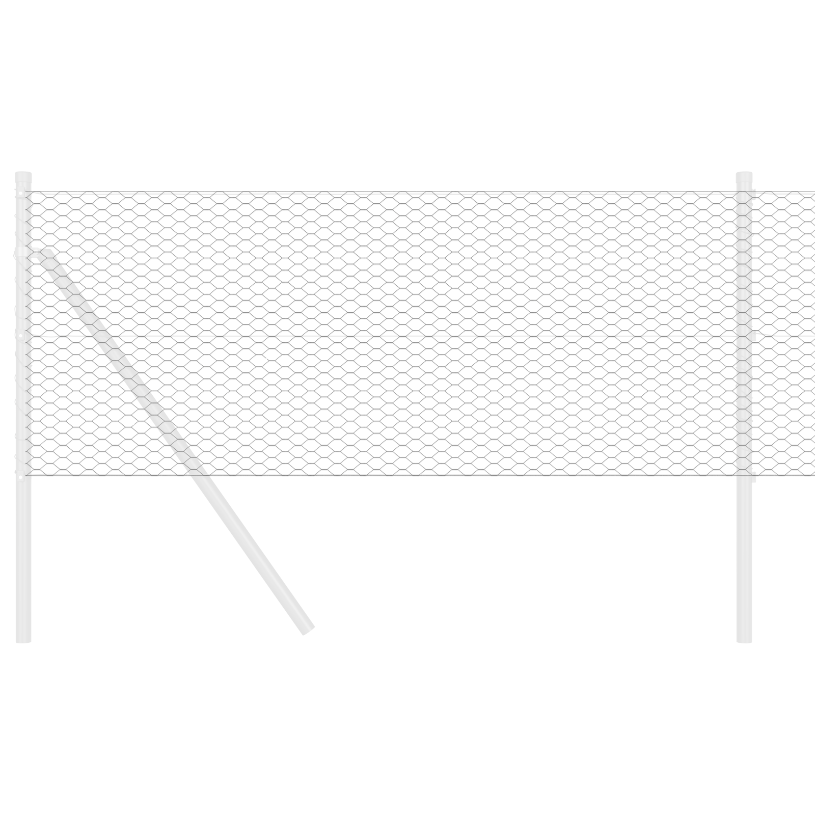gard hexagonal gri 0.5x10 m oțel GartenMobel Dekor