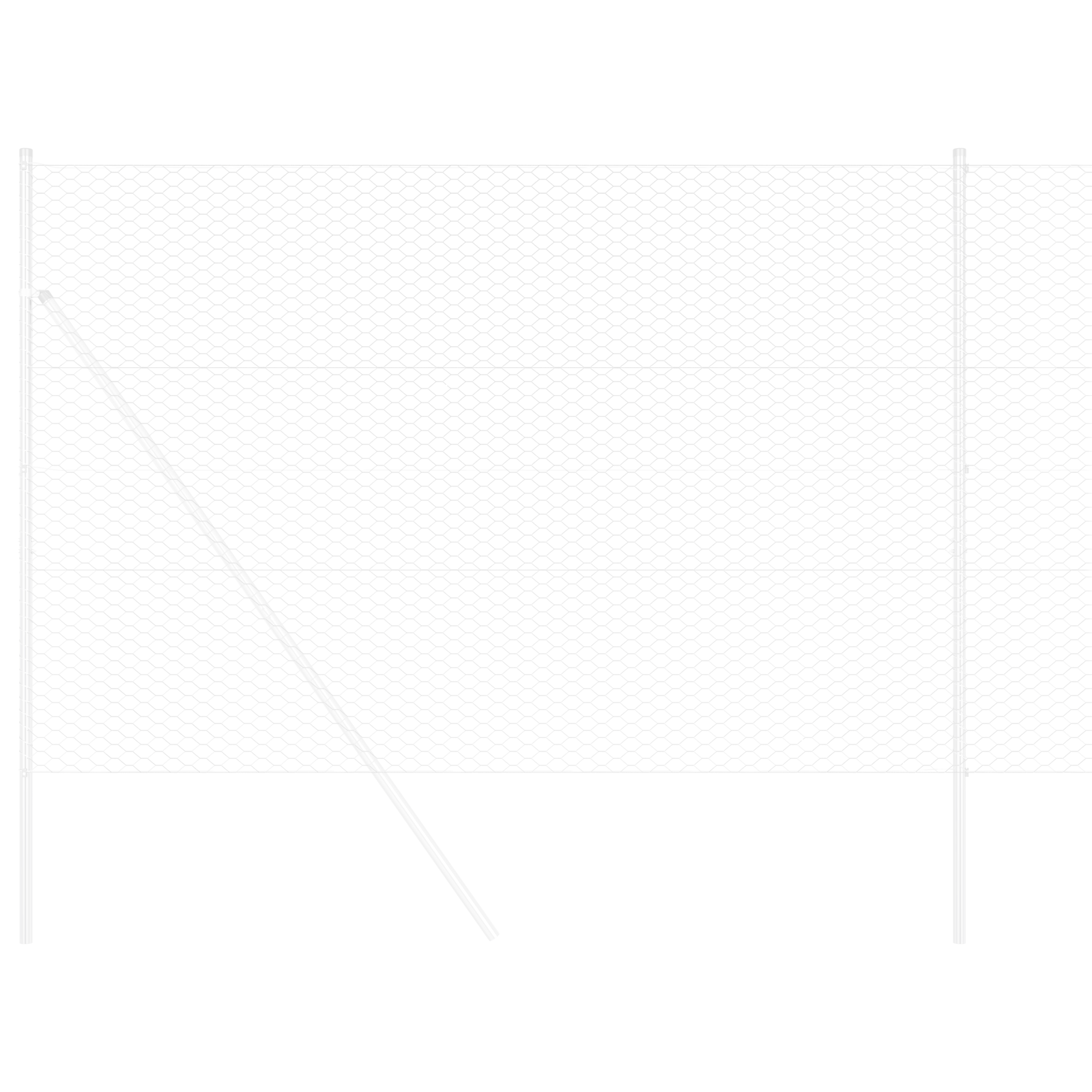 Zid hexagonal 1.6x25 m Oțel galvanizat GartenMobel Dekor