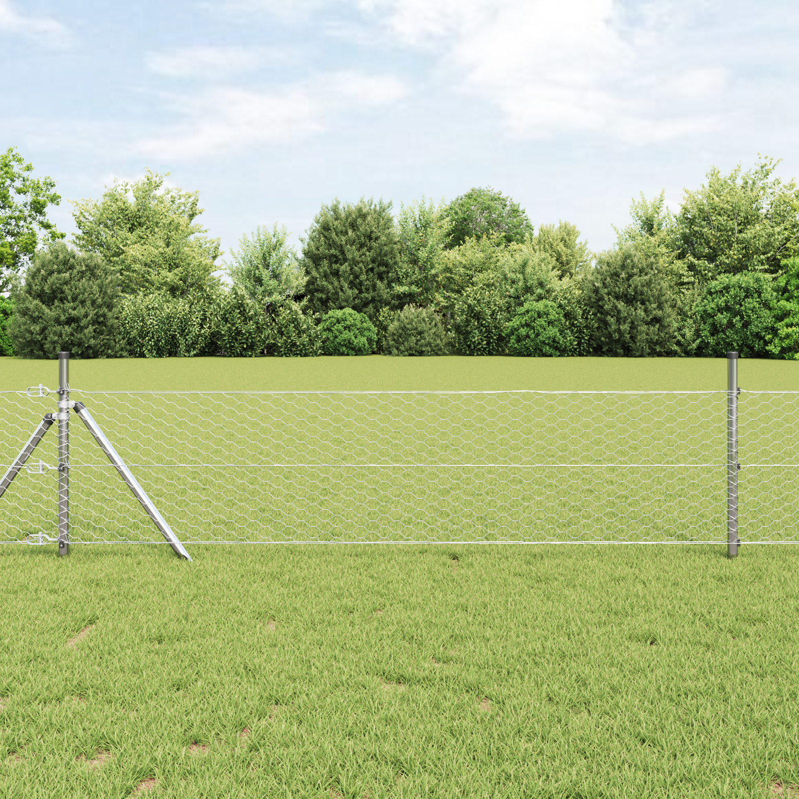 Gard hexagonal 0.6x50 m din oțel galvanizat GartenMobel Dekor