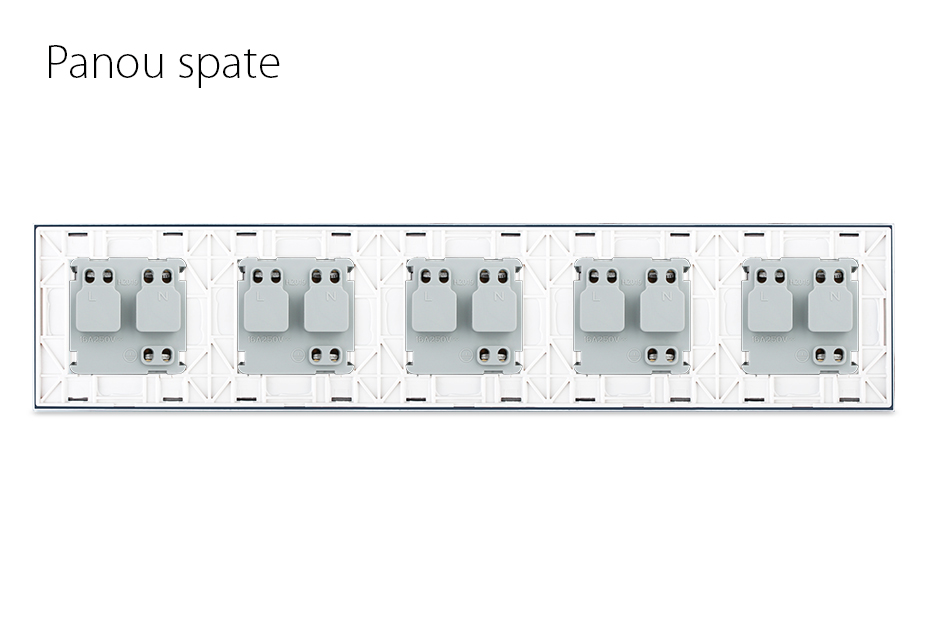 Priza cvintupla Livolo cu rama din sticla SmartElectro IntelligentHouse