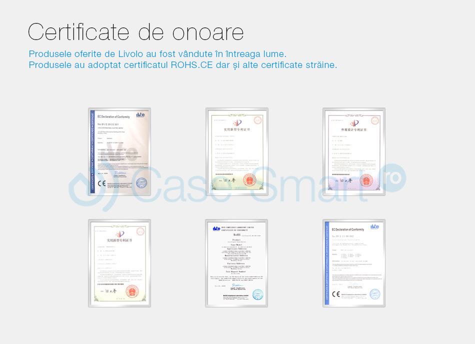 Priza cvintupla Livolo cu rama din sticla SmartElectro IntelligentHouse