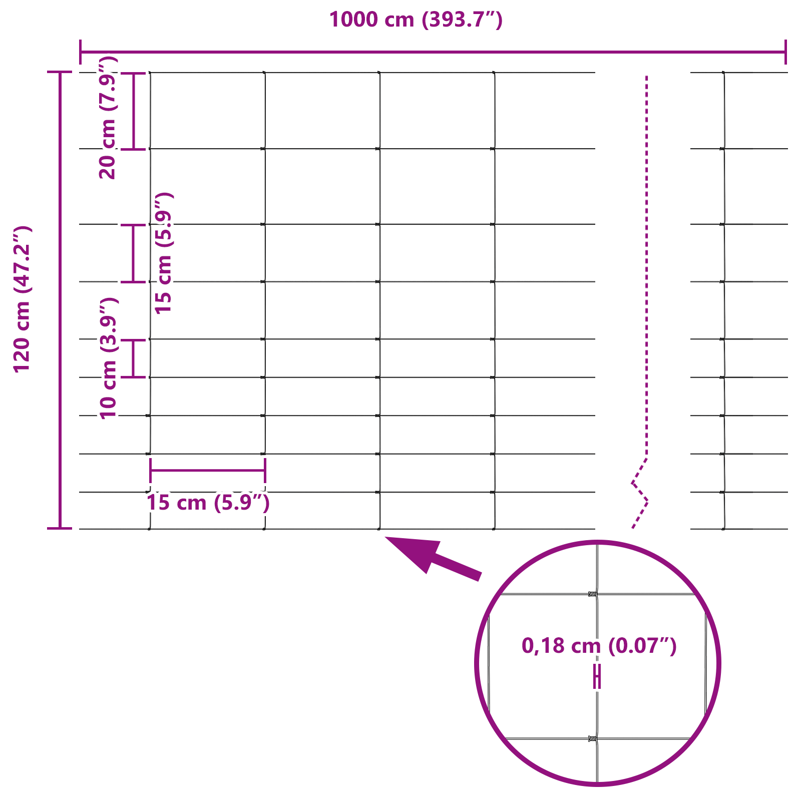 Îngrădire câmp 1.2x10 m Oțel galvanizat GartenMobel Dekor