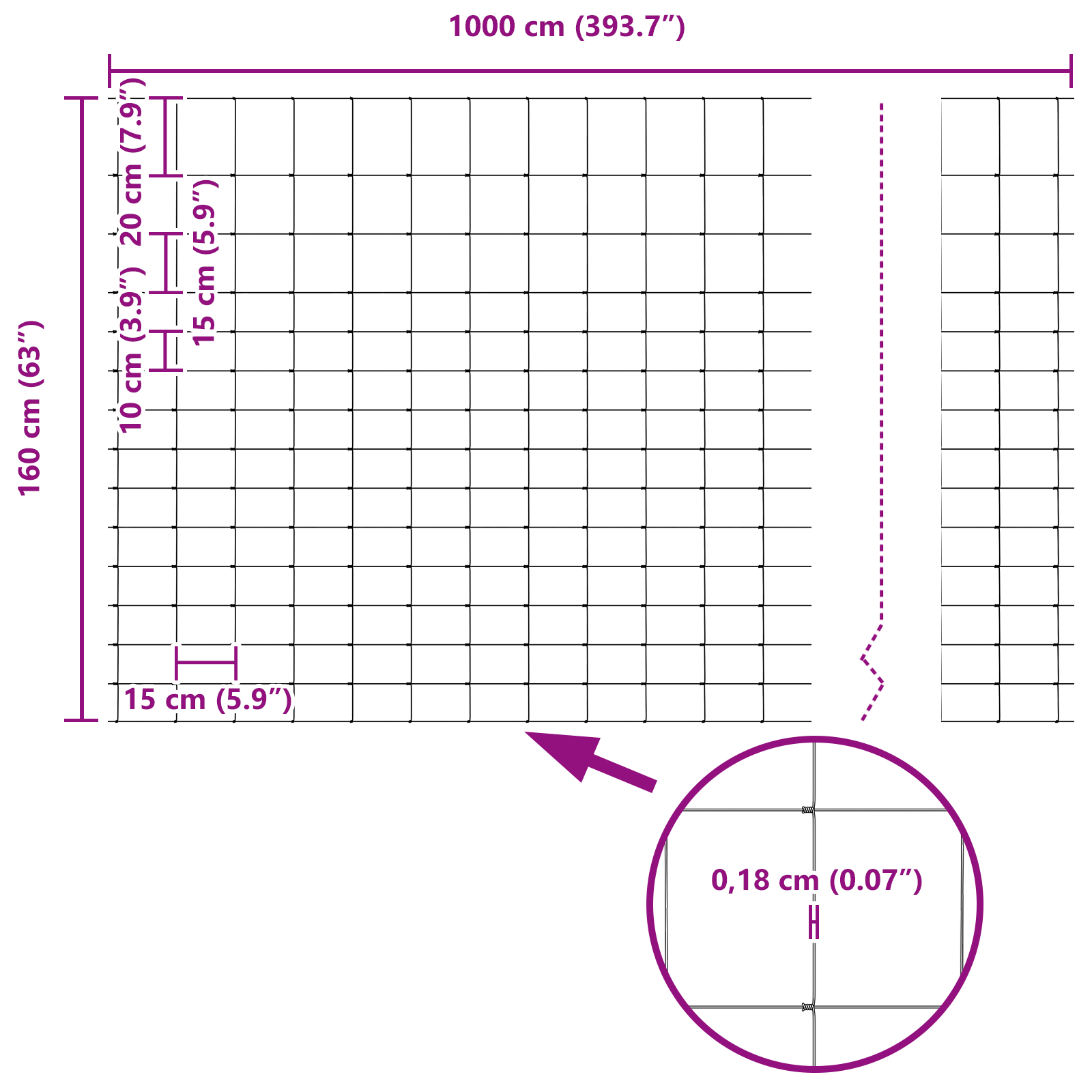 Gard de câmp 1.6x10 m Oțel galvanizat GartenMobel Dekor