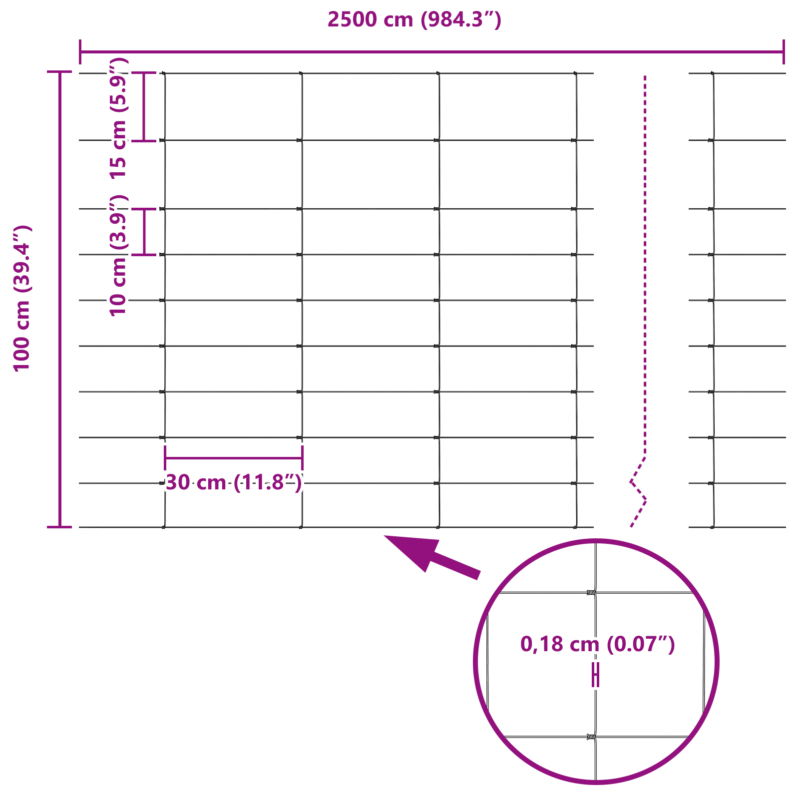 Gard de câmp 1x25 m Oțel galvanizat GartenMobel Dekor