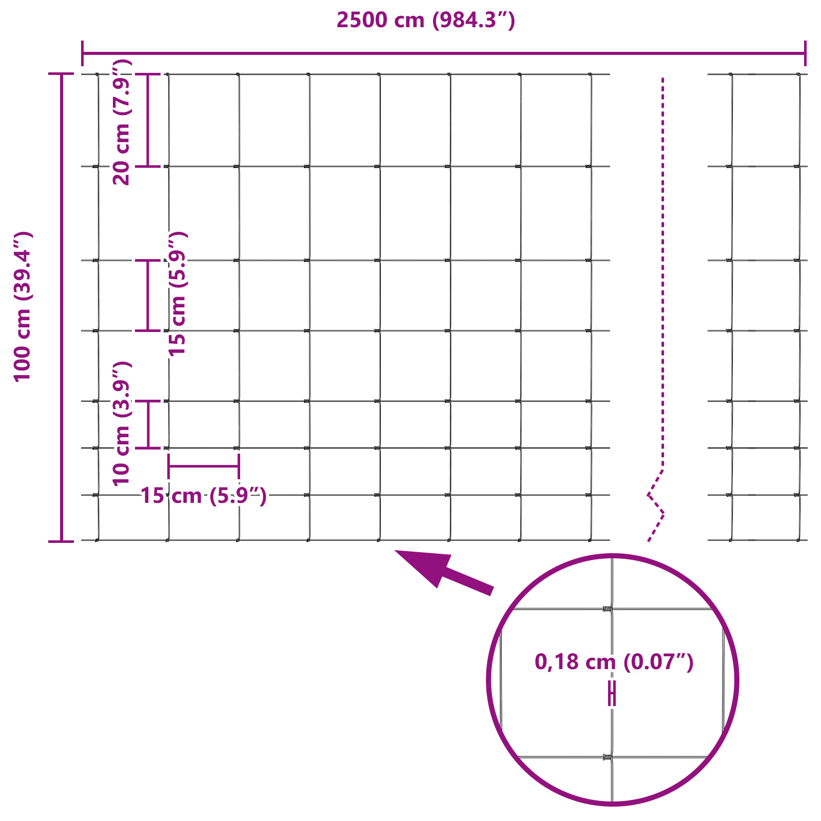 Gard de câmp 1x25 m Oțel galvanizat GartenMobel Dekor