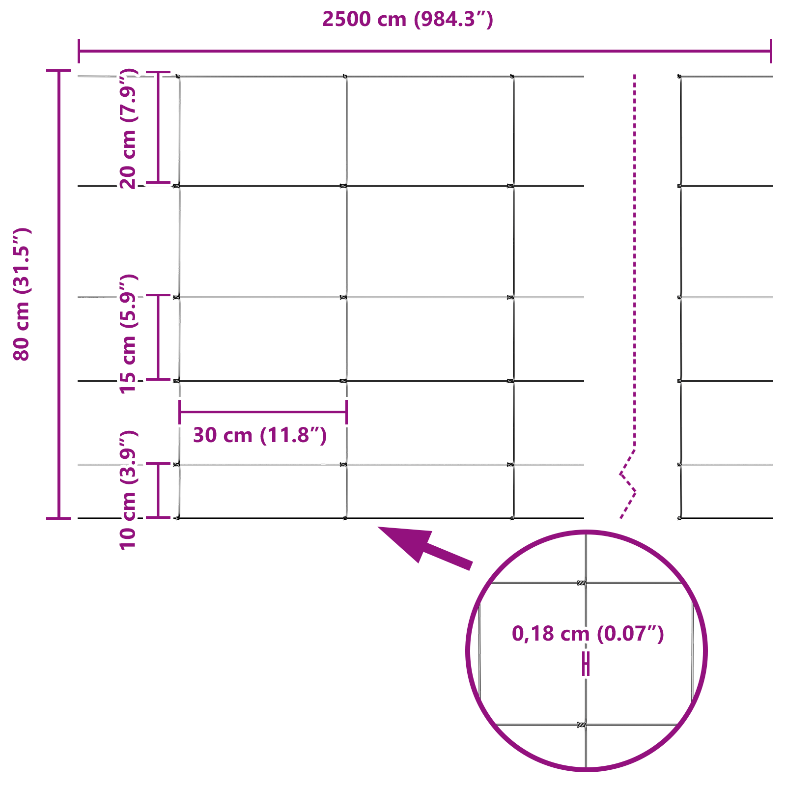 Împrejmuire de câmp 0.8x25 m Oțel galvanizat GartenMobel Dekor