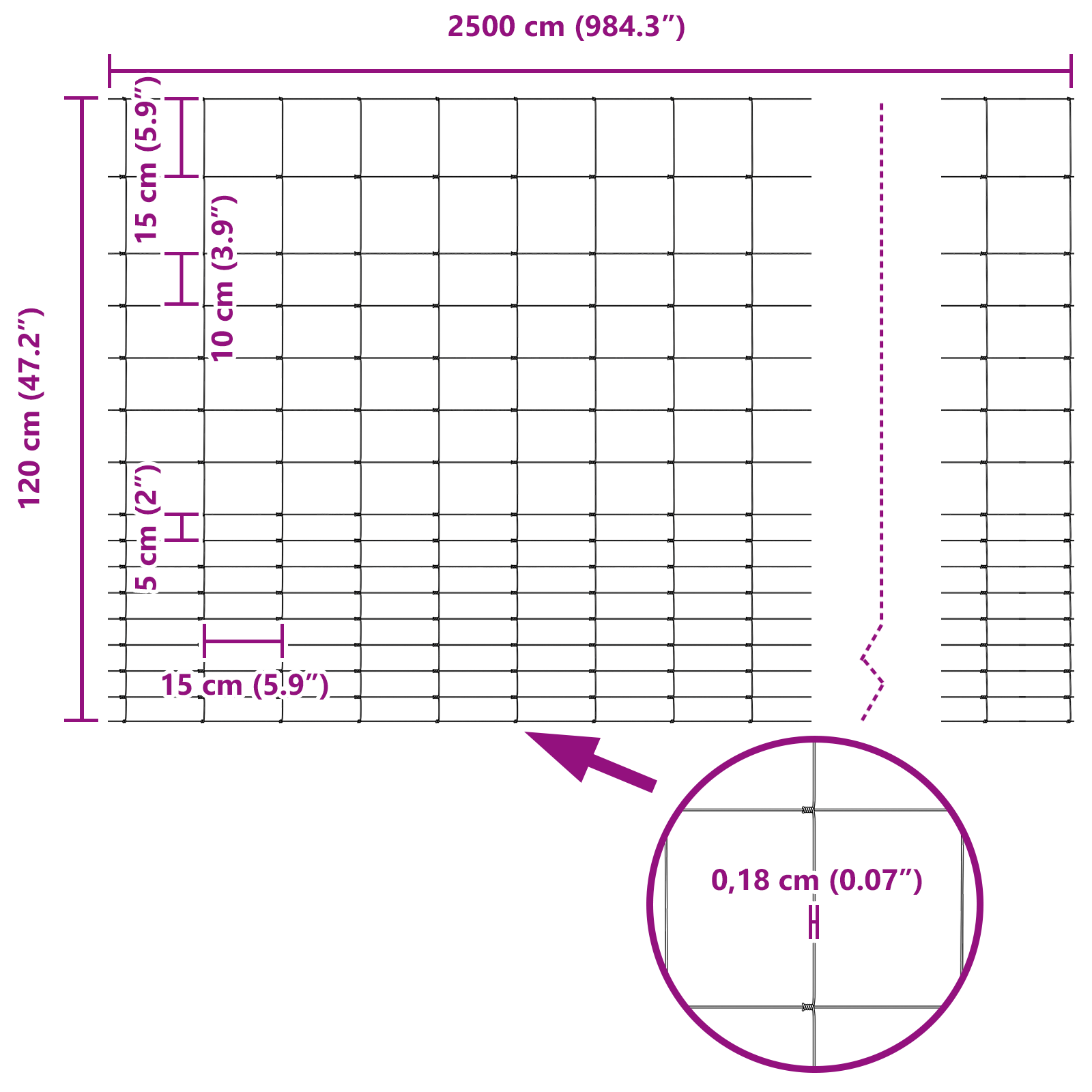 Împrejmuire de câmp 1.2x25 m Oțel galvanizat GartenMobel Dekor