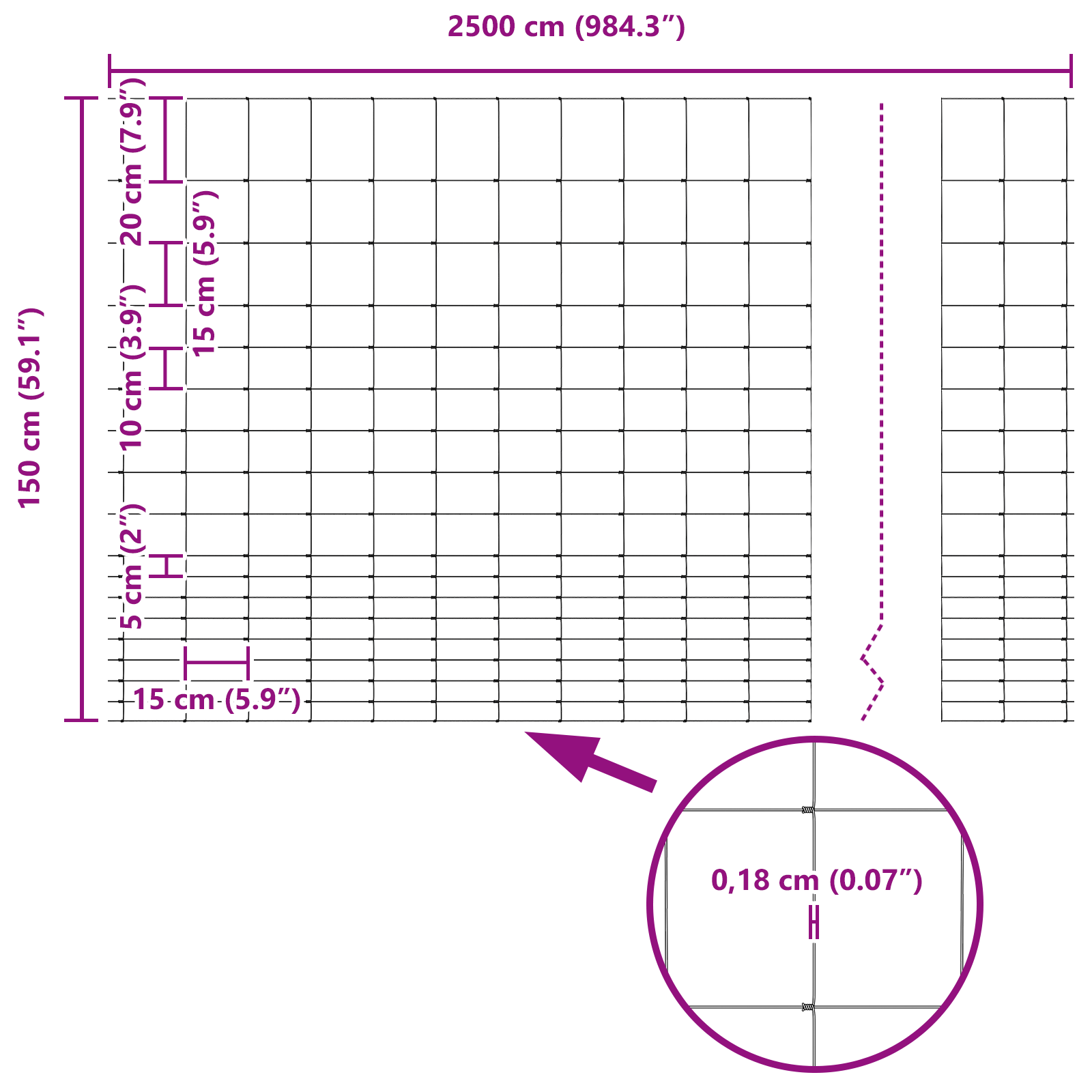 Îngrădire de câmp 1.5x25 m Oțel galvanizat GartenMobel Dekor