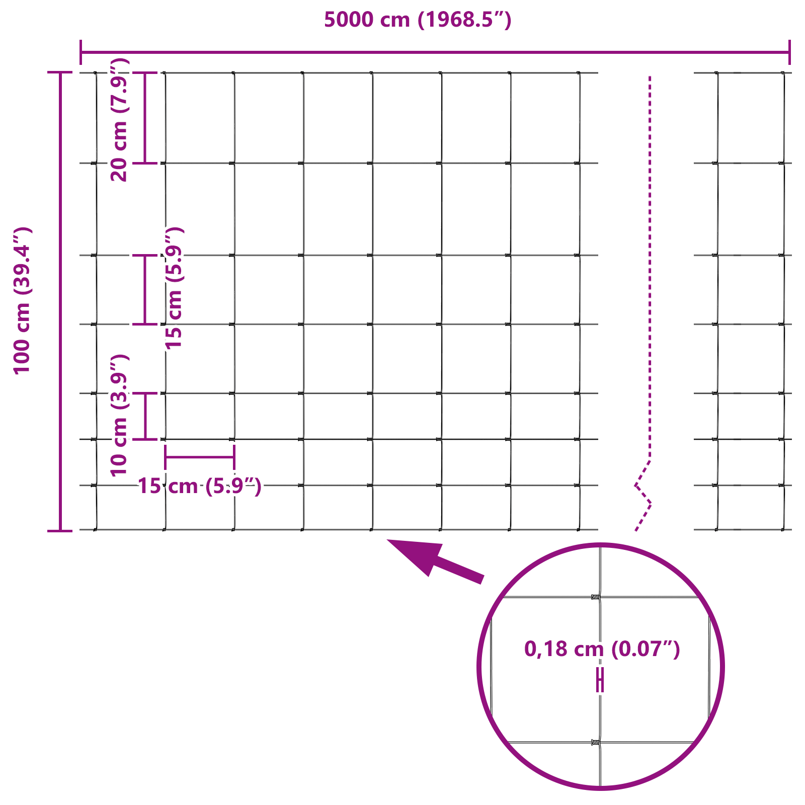 Gard de câmp 1x50 m Oțel galvanizat GartenMobel Dekor