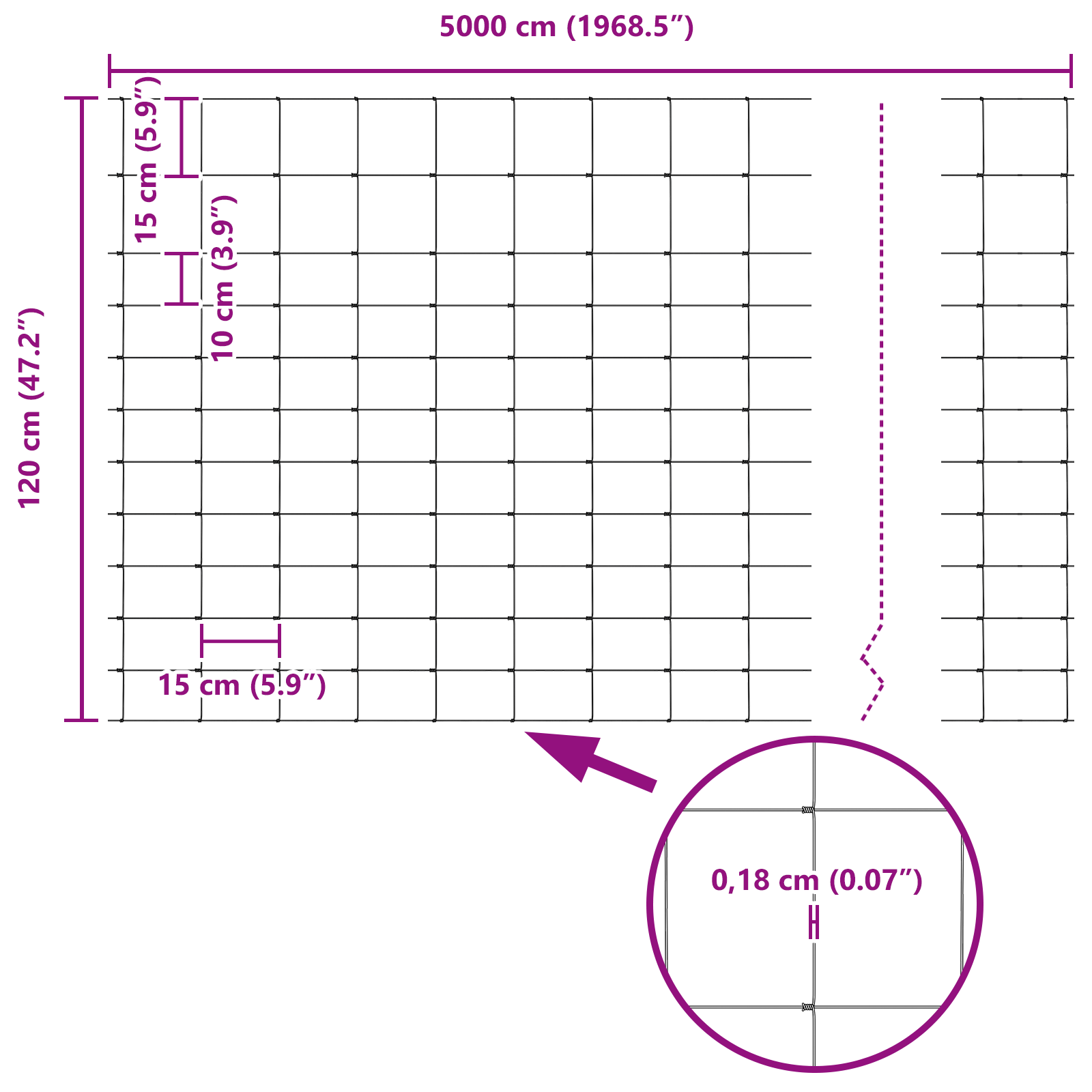 Gard de teren 1.2x50 m Oțel galvanizat GartenMobel Dekor