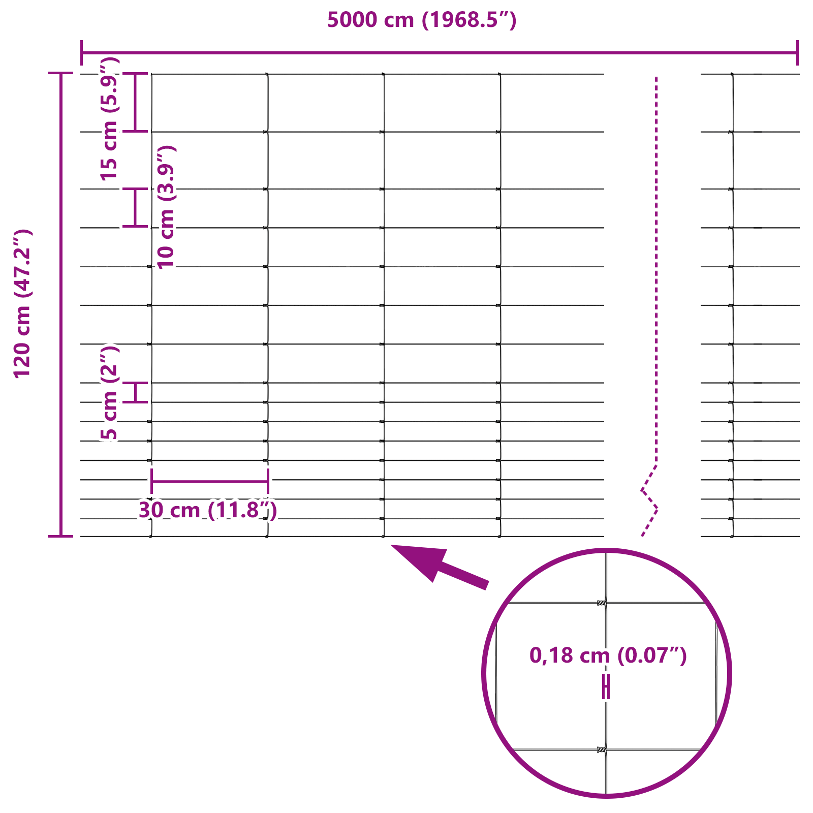 Împrejmuire de câmp 1.2x50 m Oțel galvanizat GartenMobel Dekor