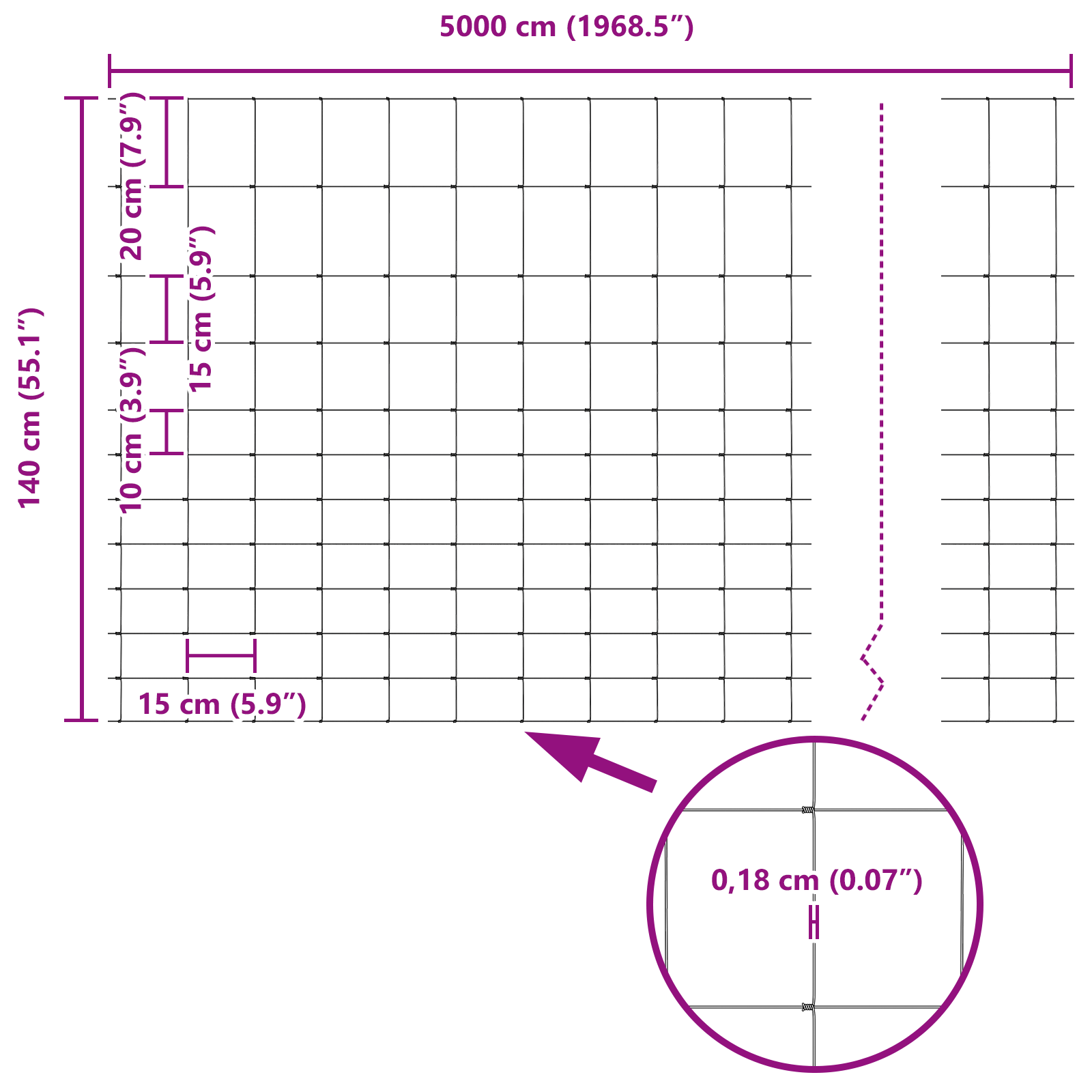 Împrejmuire pentru câmp 1.4x50 m din oțel galvanizat GartenMobel Dekor
