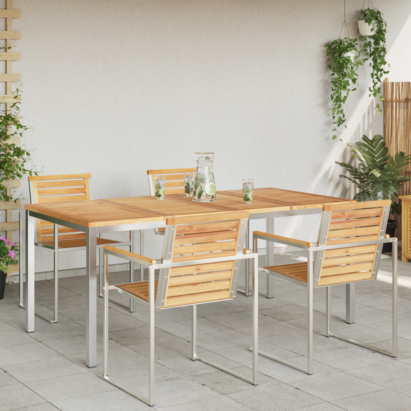 Masă de dining 180x90x75 cm Lemn solid de tec GartenMobel Dekor