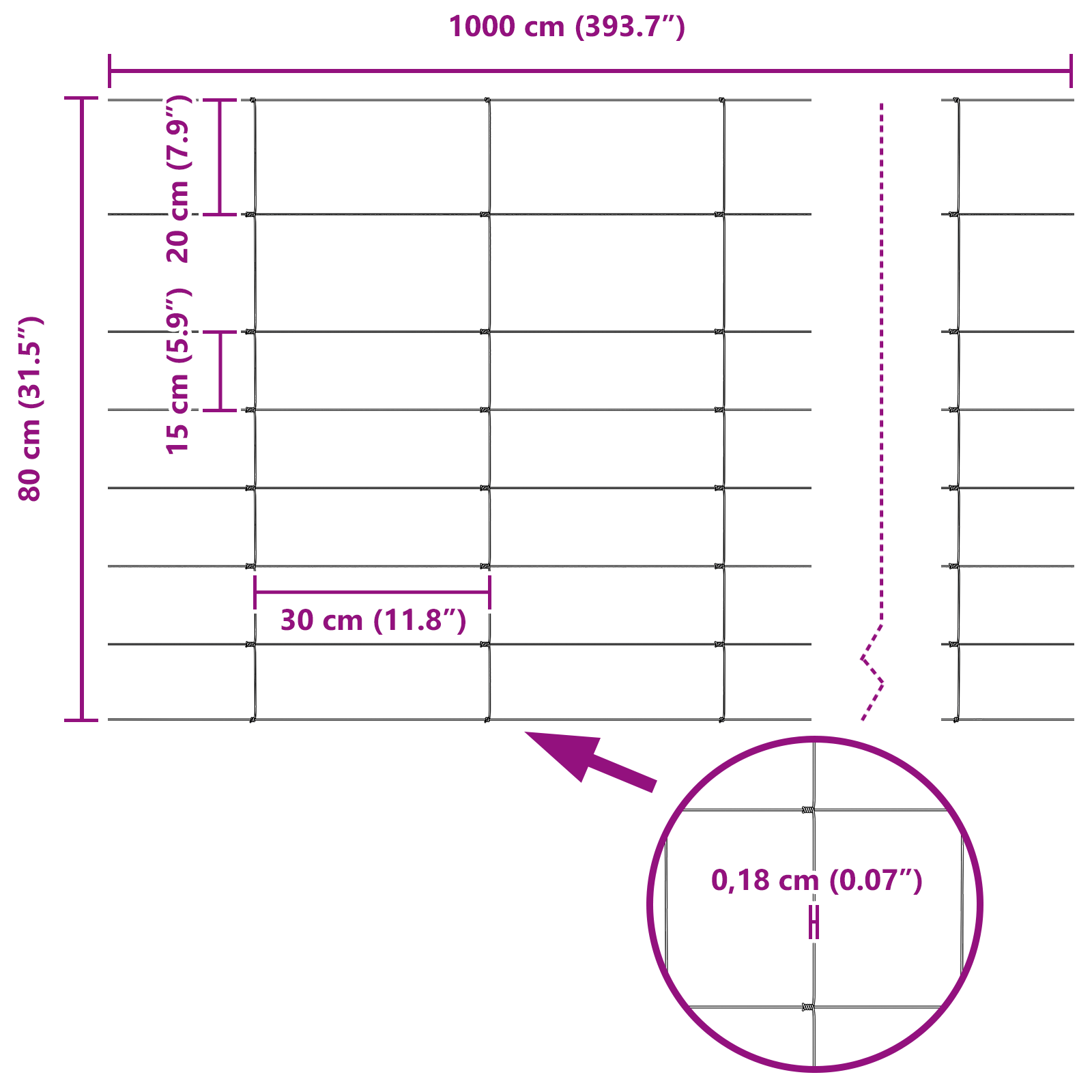 Zid de Câmp 0.8x100 m Oțel Galvanizat GartenMobel Dekor