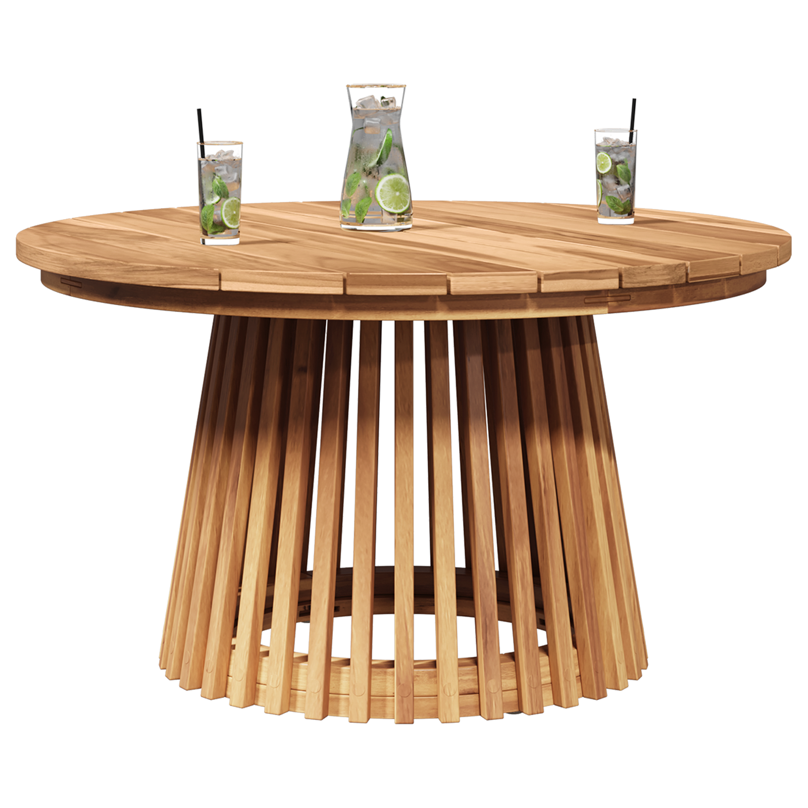 Masă de cafea pentru grădină Ø70x40 cm din lemn solid de tec GartenMobel Dekor
