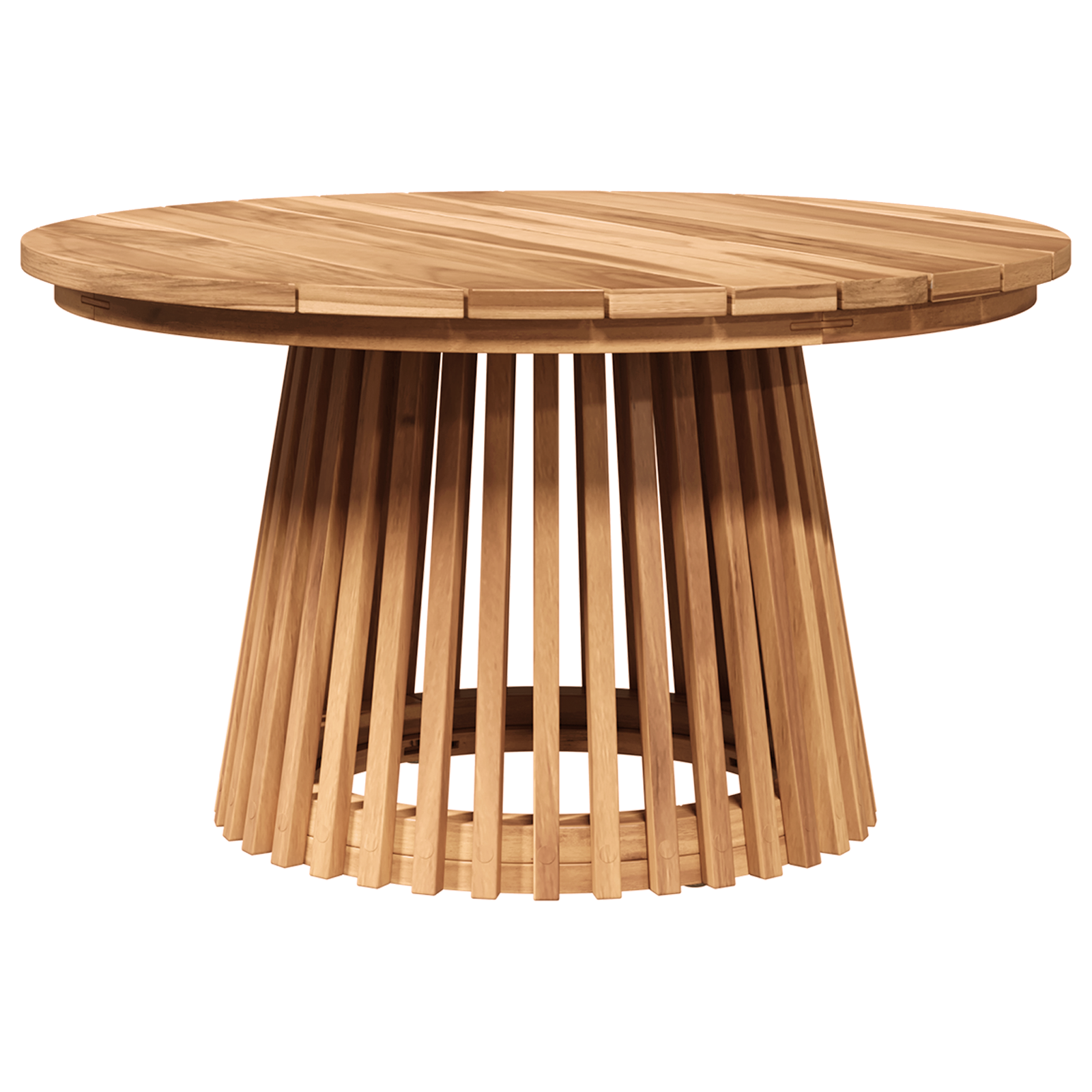 Masă de cafea pentru grădină Ø70x40 cm din lemn solid de tec GartenMobel Dekor
