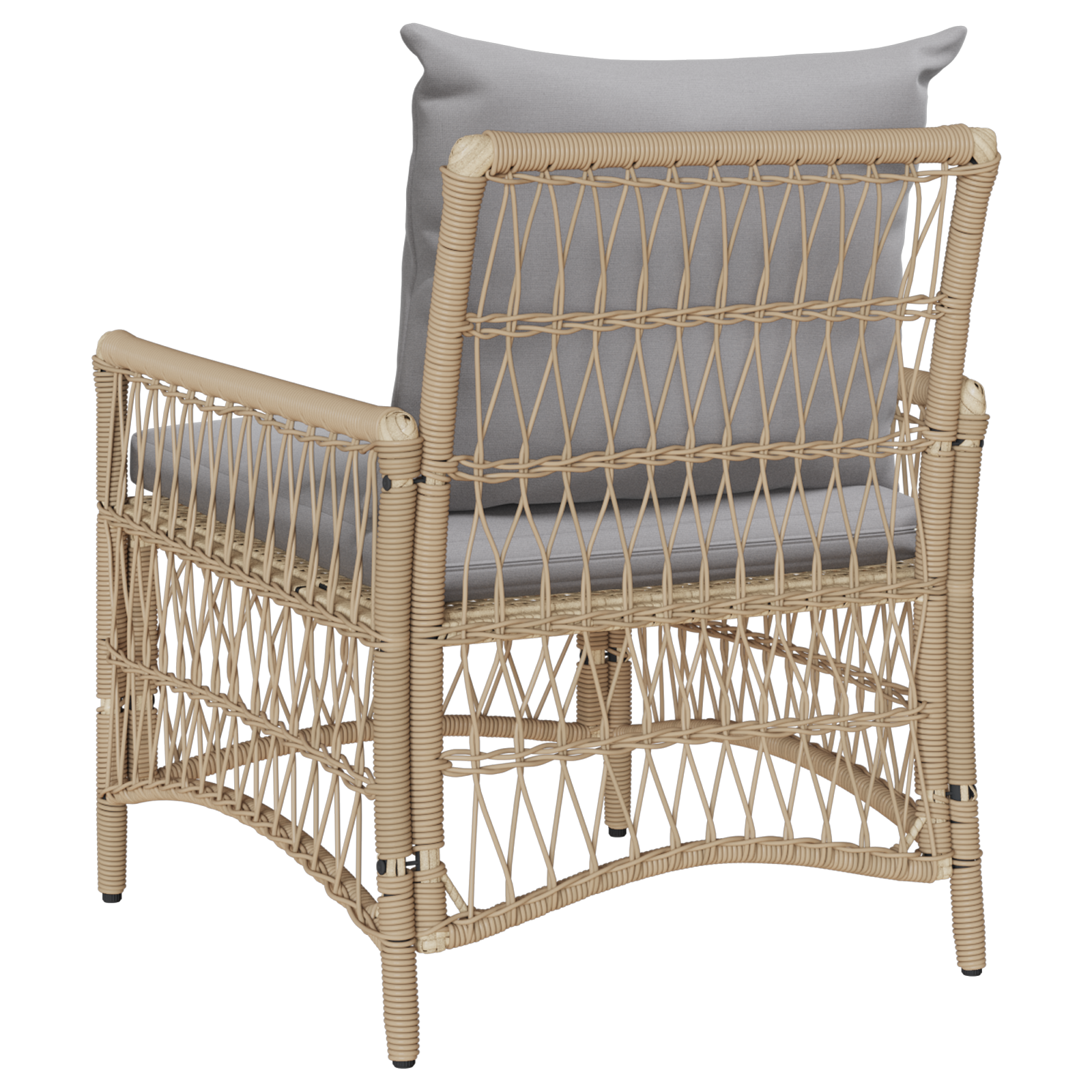 Scaun de grădină cu perne Bej 60x70x78 cm Ratan sintetic GartenMobel Dekor