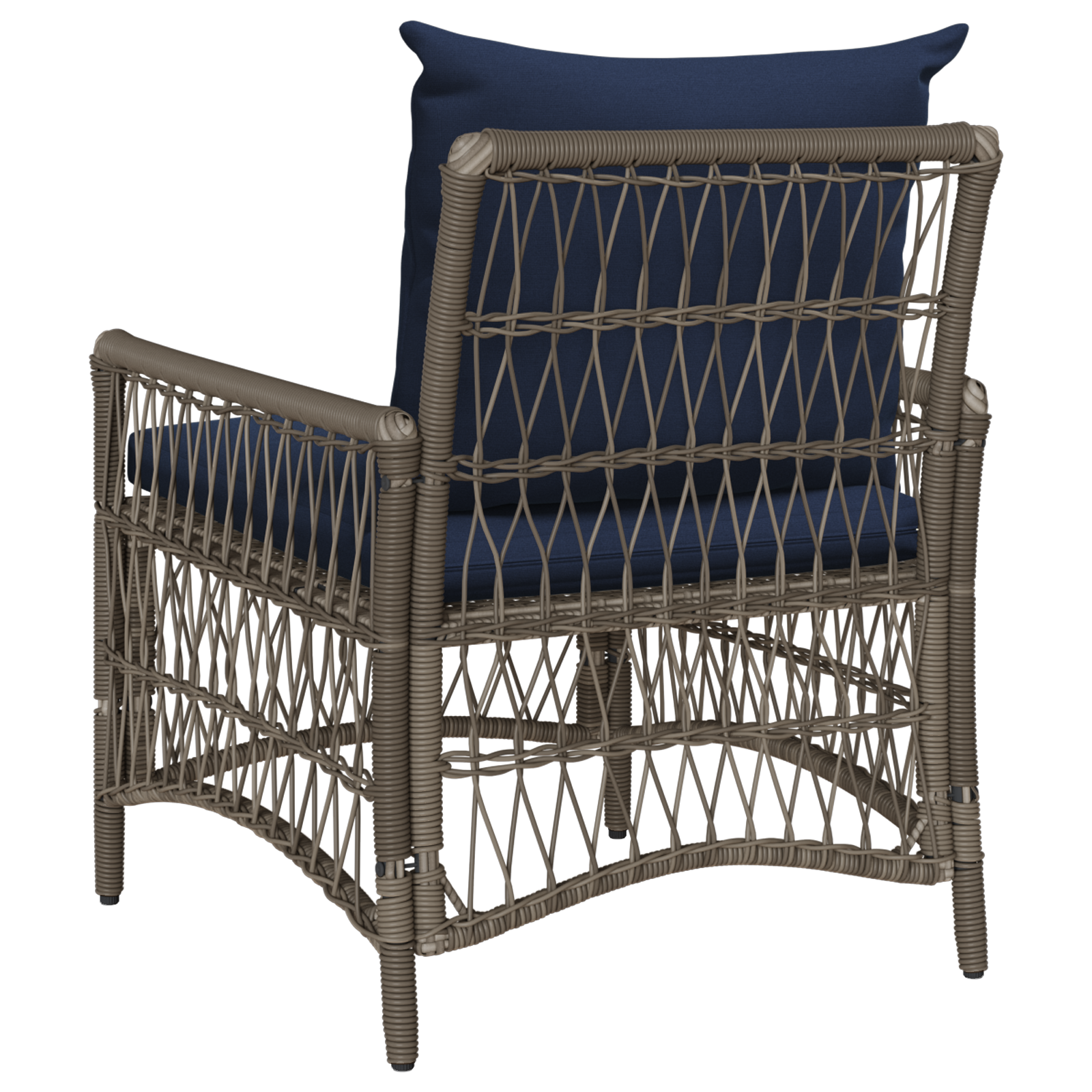 Scaun de grădină cu perne Gri 60x70x78 cm din Ratan Poli GartenMobel Dekor