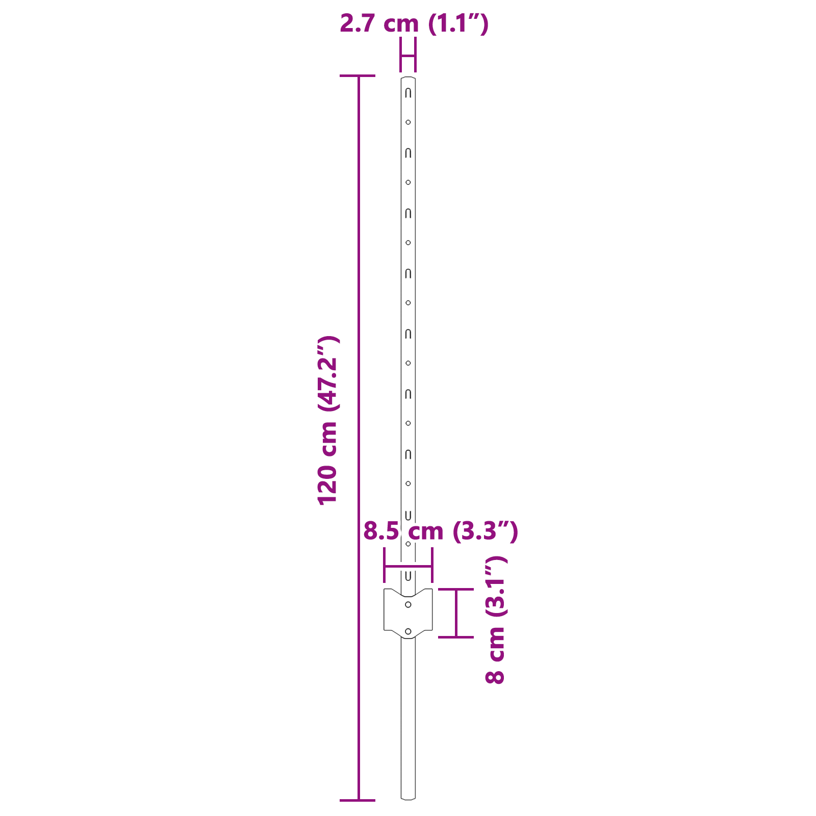 Stâlpi de Fencing 5 buc U-Canal Verde 80 cm Oțel GartenMobel Dekor