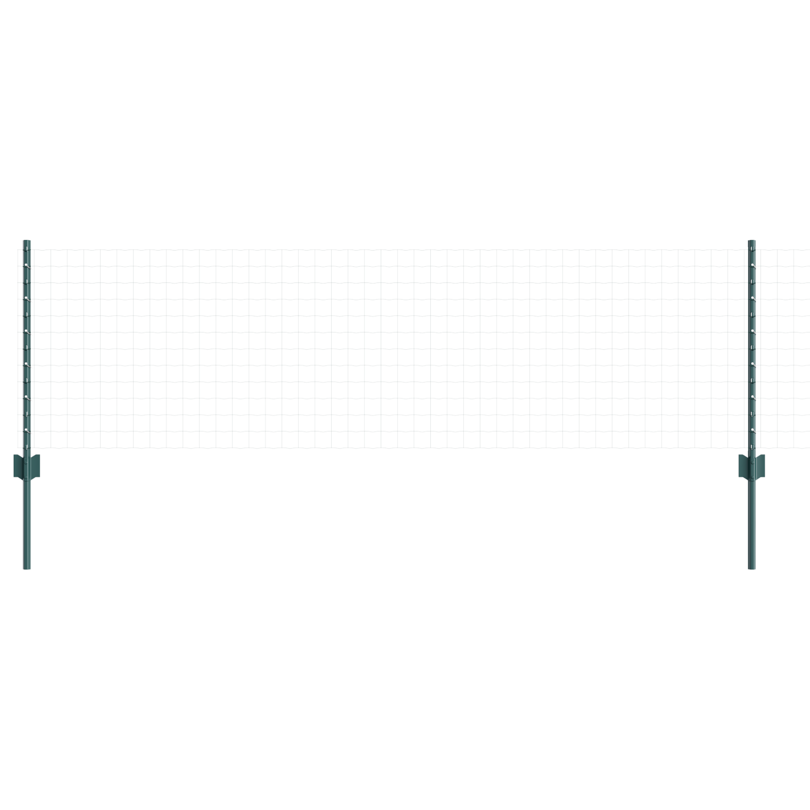 Stâlpi de gard 11 piese canală U verde 60 cm oțel GartenMobel Dekor