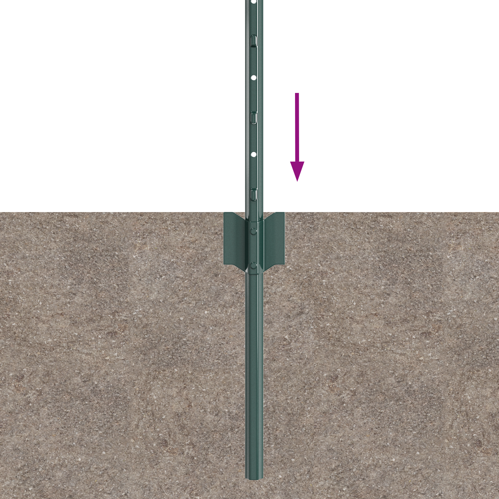 Stâlpi de gard 11 piese canală U verde 60 cm oțel GartenMobel Dekor