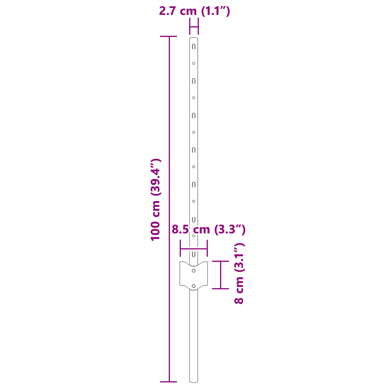 Stâlpi de gard 11 piese canală U verde 60 cm oțel GartenMobel Dekor