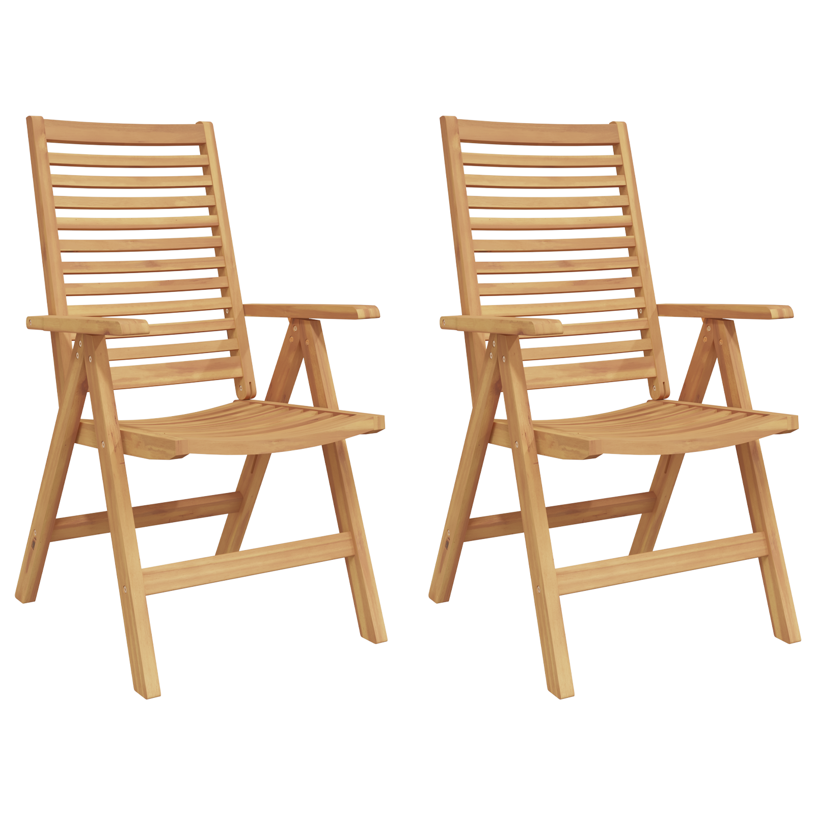 Set de 2 scaune de grădină din lemn masiv de tec  GartenMobel Dekor