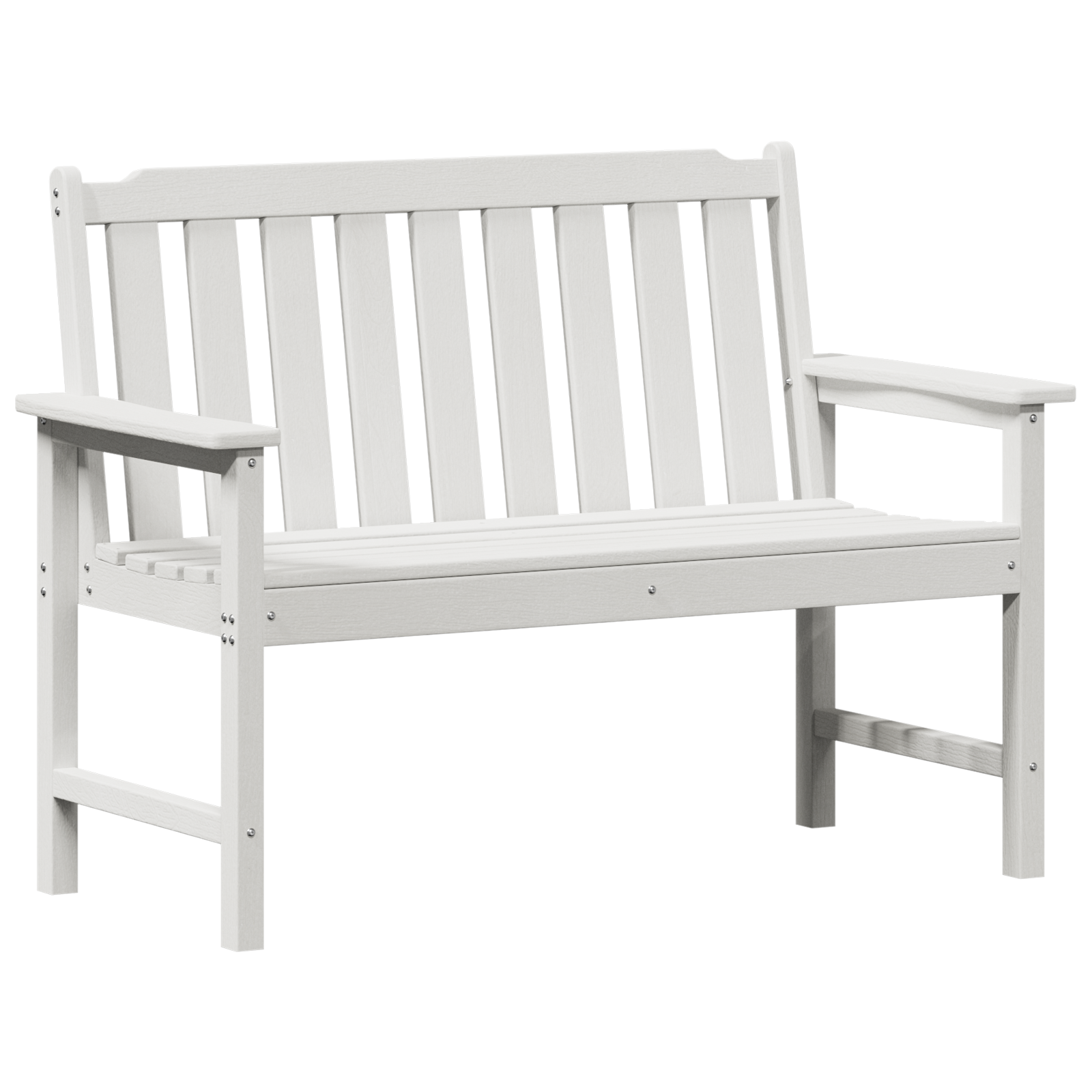 Bancă de grădină Alb 120 cm HDPE GartenMobel Dekor