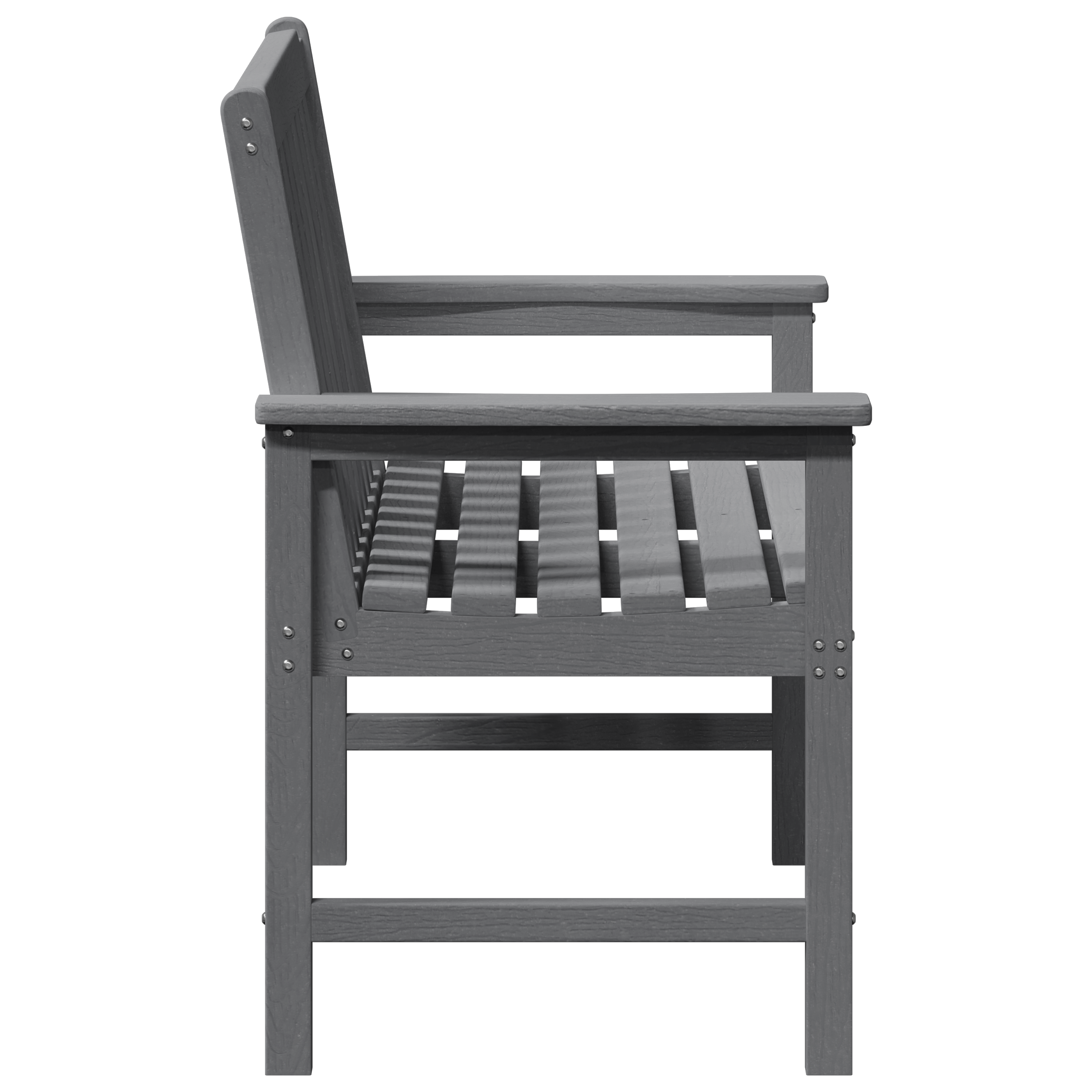 Banca de grădină Gri deschis 120 cm HDPE GartenMobel Dekor