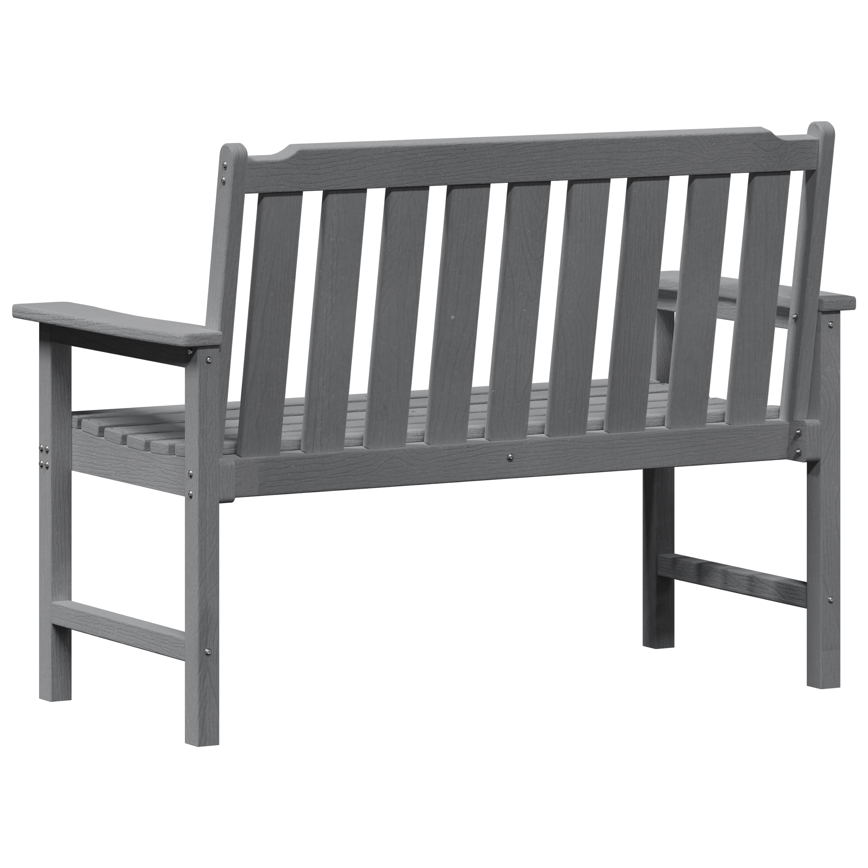 Banca de grădină Gri deschis 120 cm HDPE GartenMobel Dekor