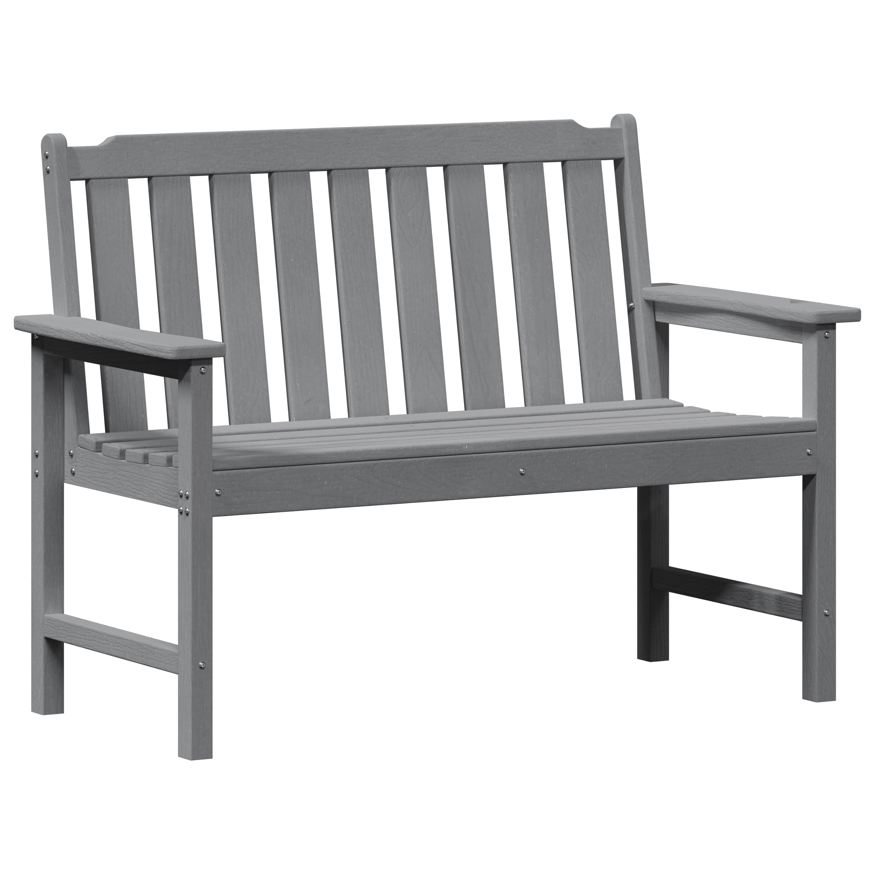 Banca de grădină Gri deschis 120 cm HDPE GartenMobel Dekor
