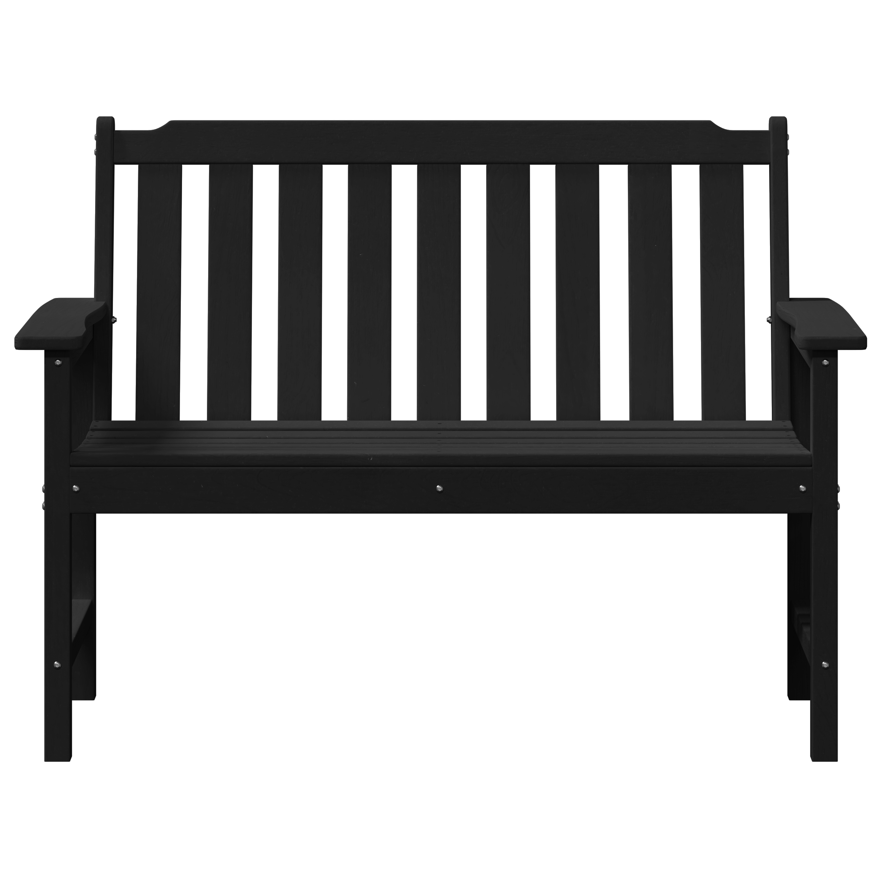 Bancă de grădină Neagră 120 cm HDPE GartenMobel Dekor