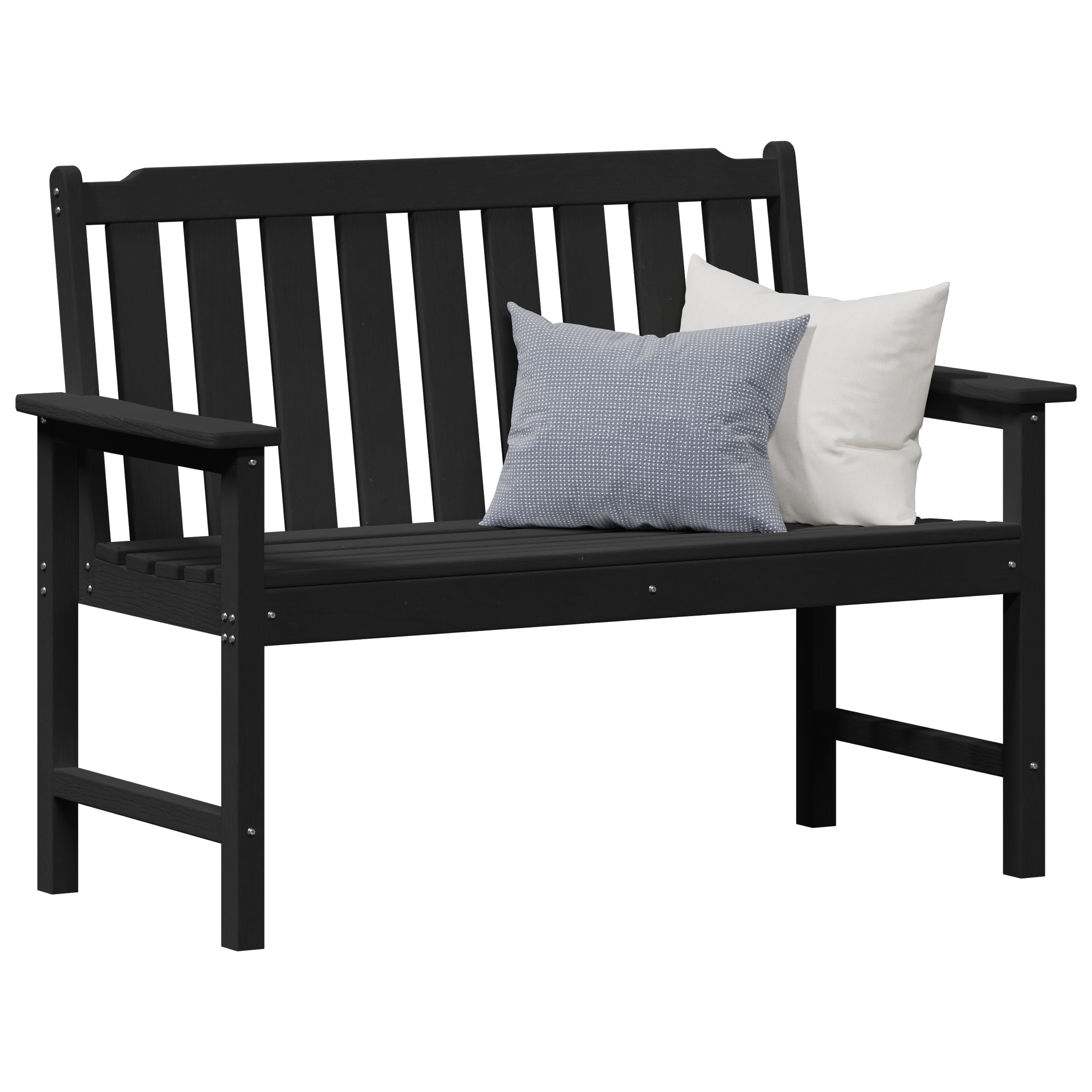 Bancă de grădină Neagră 120 cm HDPE GartenMobel Dekor