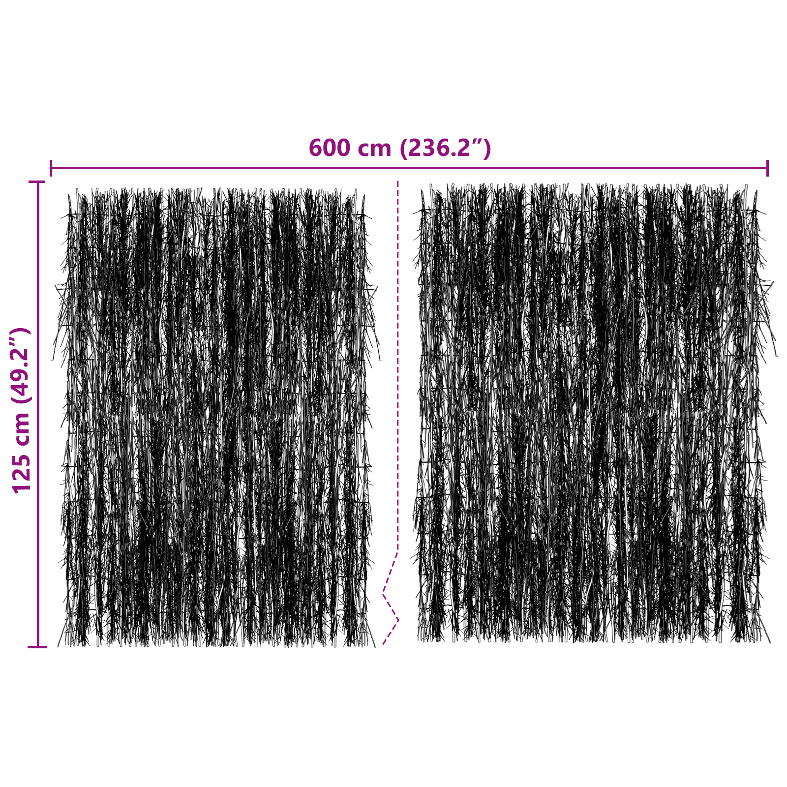 Gard din ramuri 600x125 cm GartenMobel Dekor