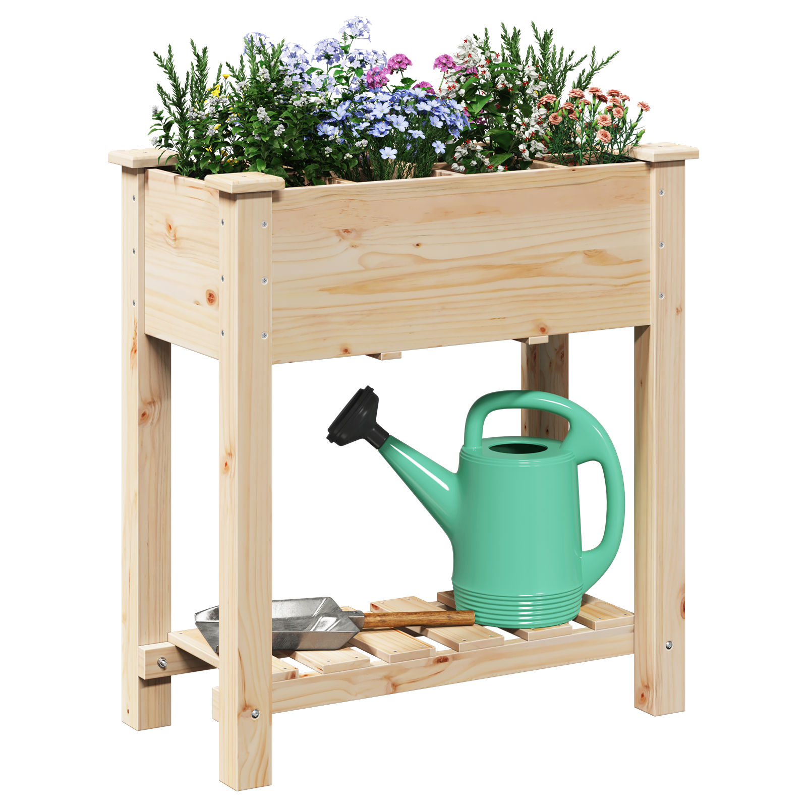 Ghiveci de grădină cu grile 71x37x76 cm din lemn masiv de pin GartenMobel Dekor