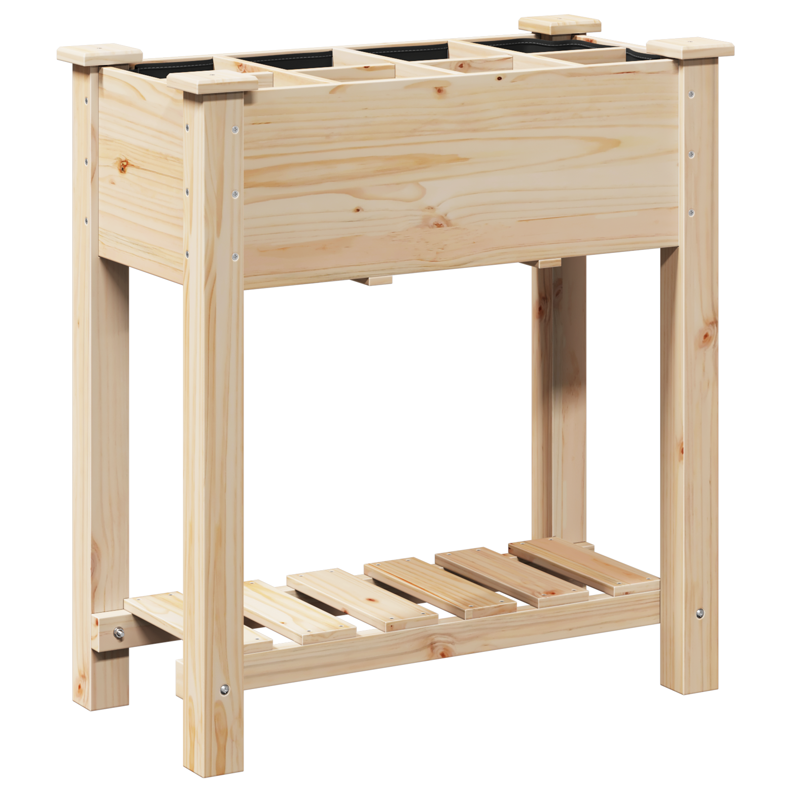 Ghiveci de grădină cu grile 71x37x76 cm din lemn masiv de pin GartenMobel Dekor