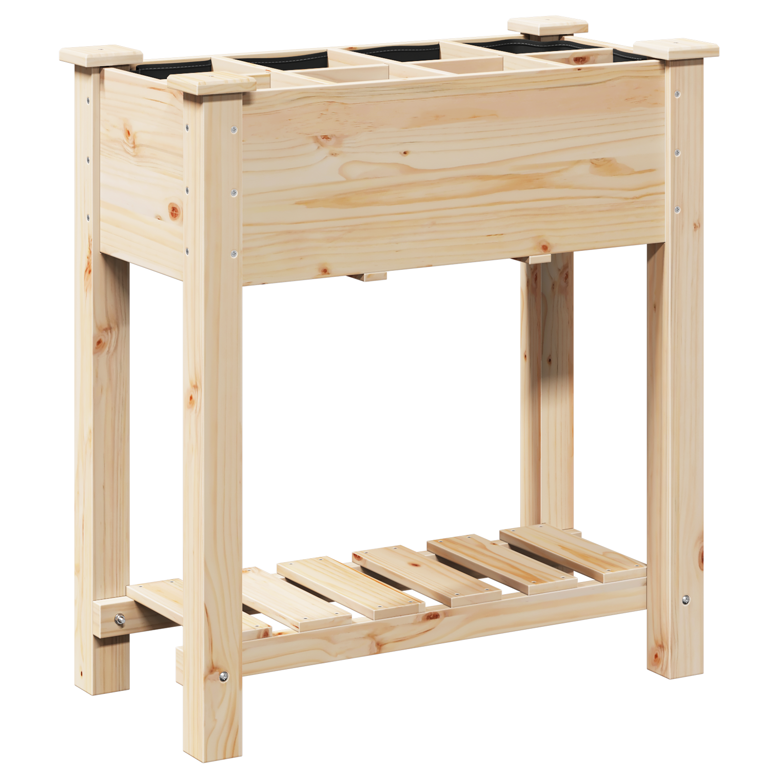 Ghiveci de grădină cu grile 71x37x76 cm din lemn masiv de pin GartenMobel Dekor