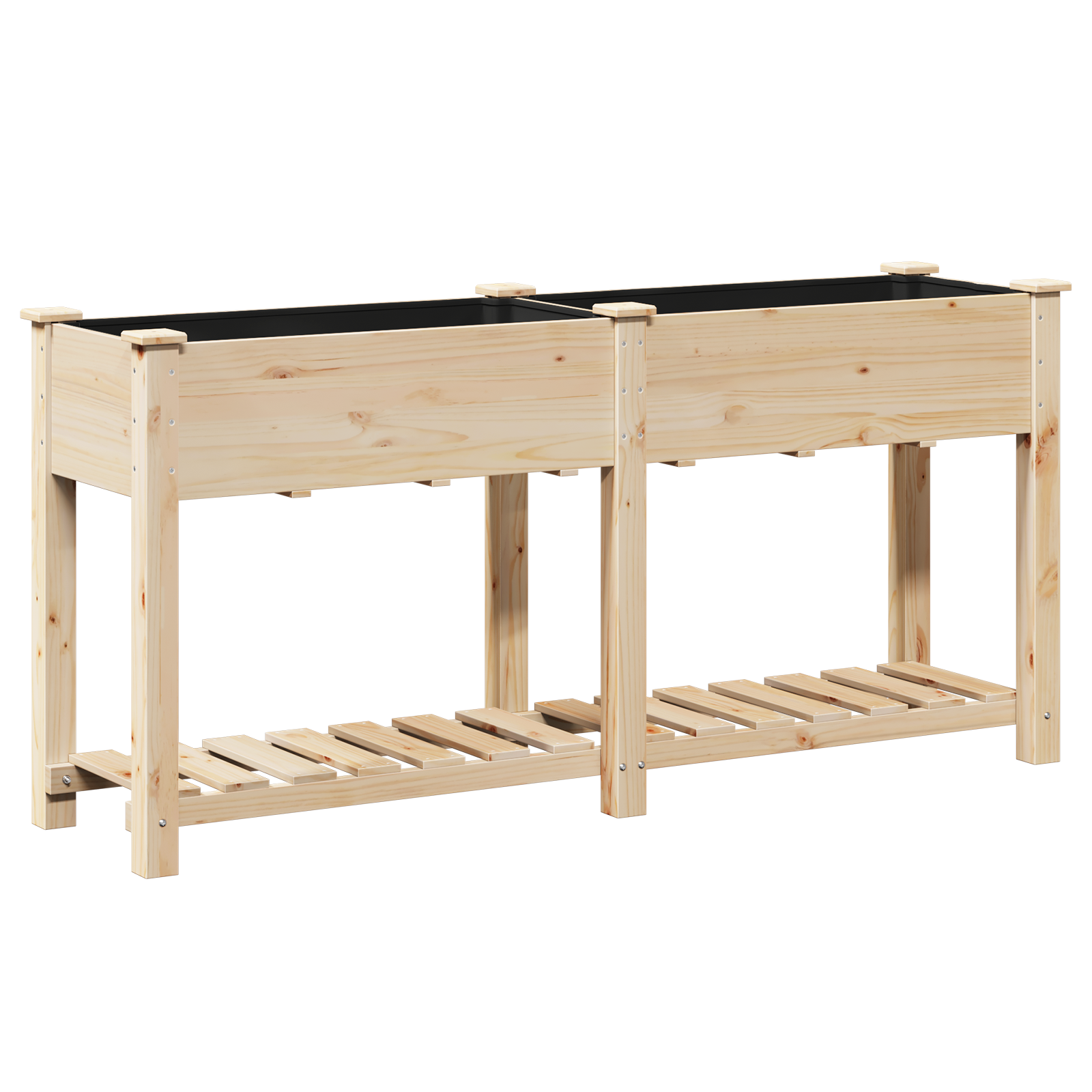 Jardinian cu Raft 161x43x76 cm Lemn Masiv de Pini GartenMobel Dekor