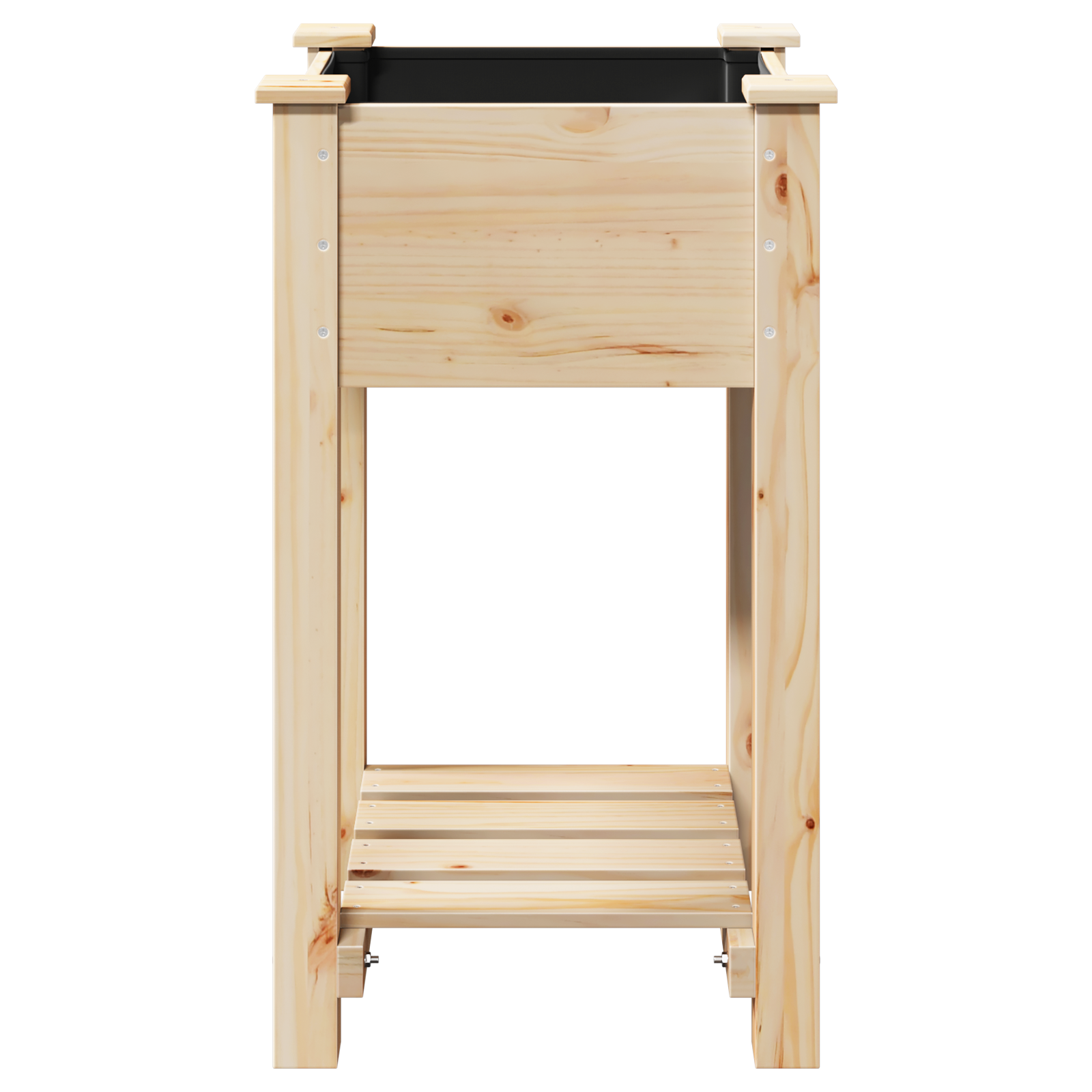Jardinieră cu Raft 45x45x76 cm Lemn Masiv de Pin GartenMobel Dekor