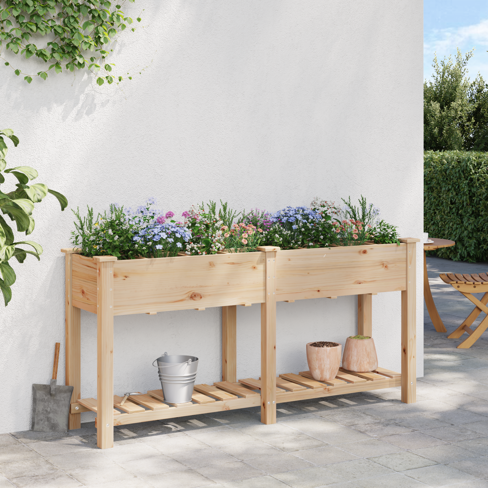 Jardiniere cu Grile 161x43x76 cm Lemn masiv de pin GartenMobel Dekor