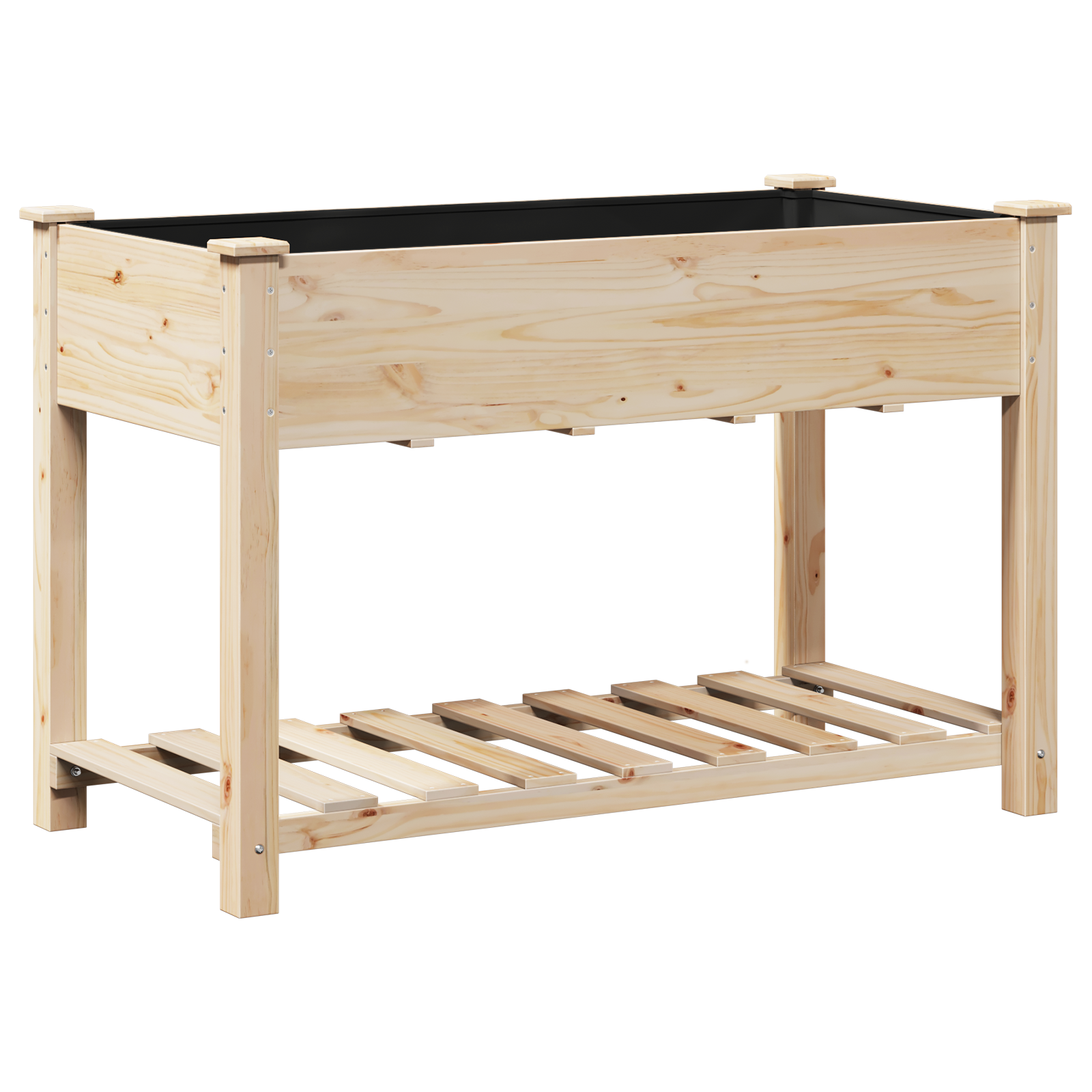 Jardiniere cu Raft 115x59x76 cm Lemn Solid de Brad GartenMobel Dekor