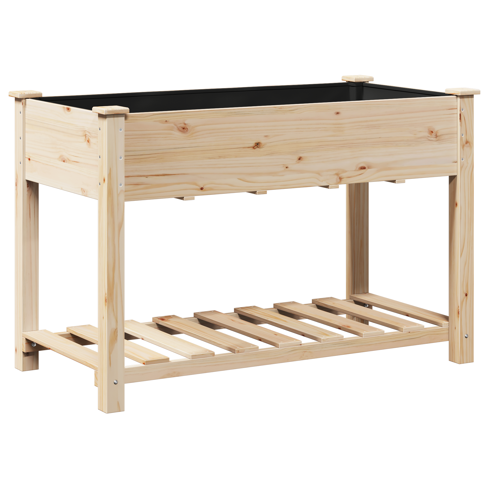 Jardiniere cu Raft 115x59x76 cm Lemn Solid de Brad GartenMobel Dekor