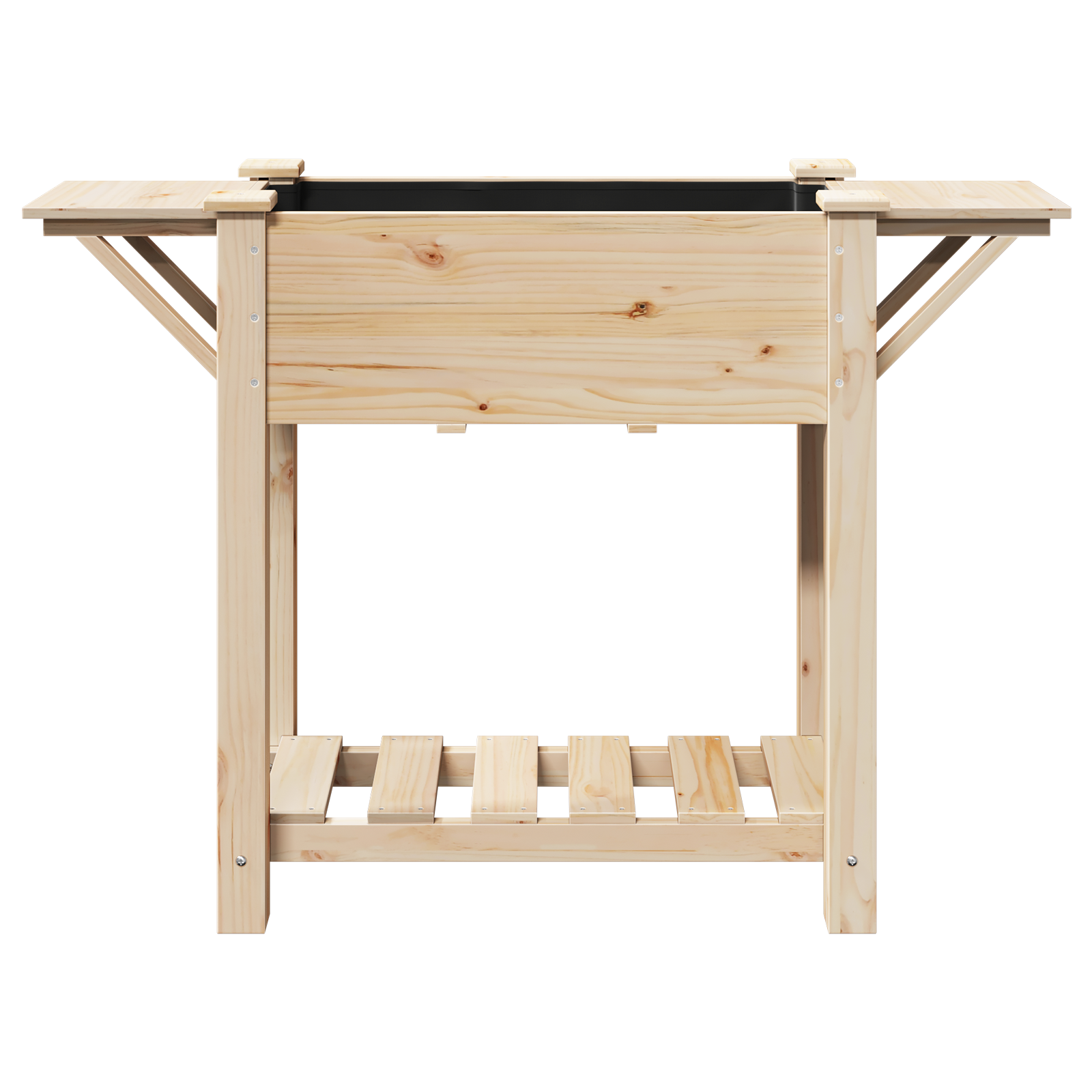 Jardiniere cu Rafturi 111x37x76 cm Lemn Masiv de Pin GartenMobel Dekor